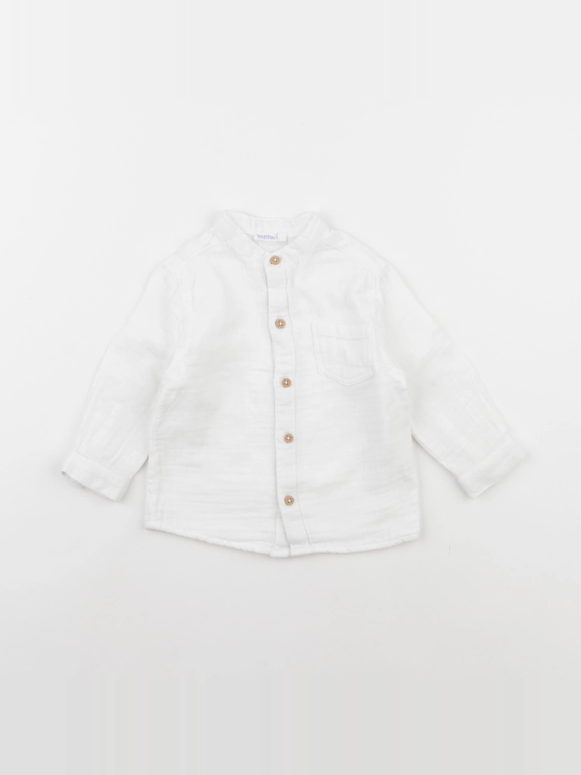 Boutchou - chemise blanc - 9 mois