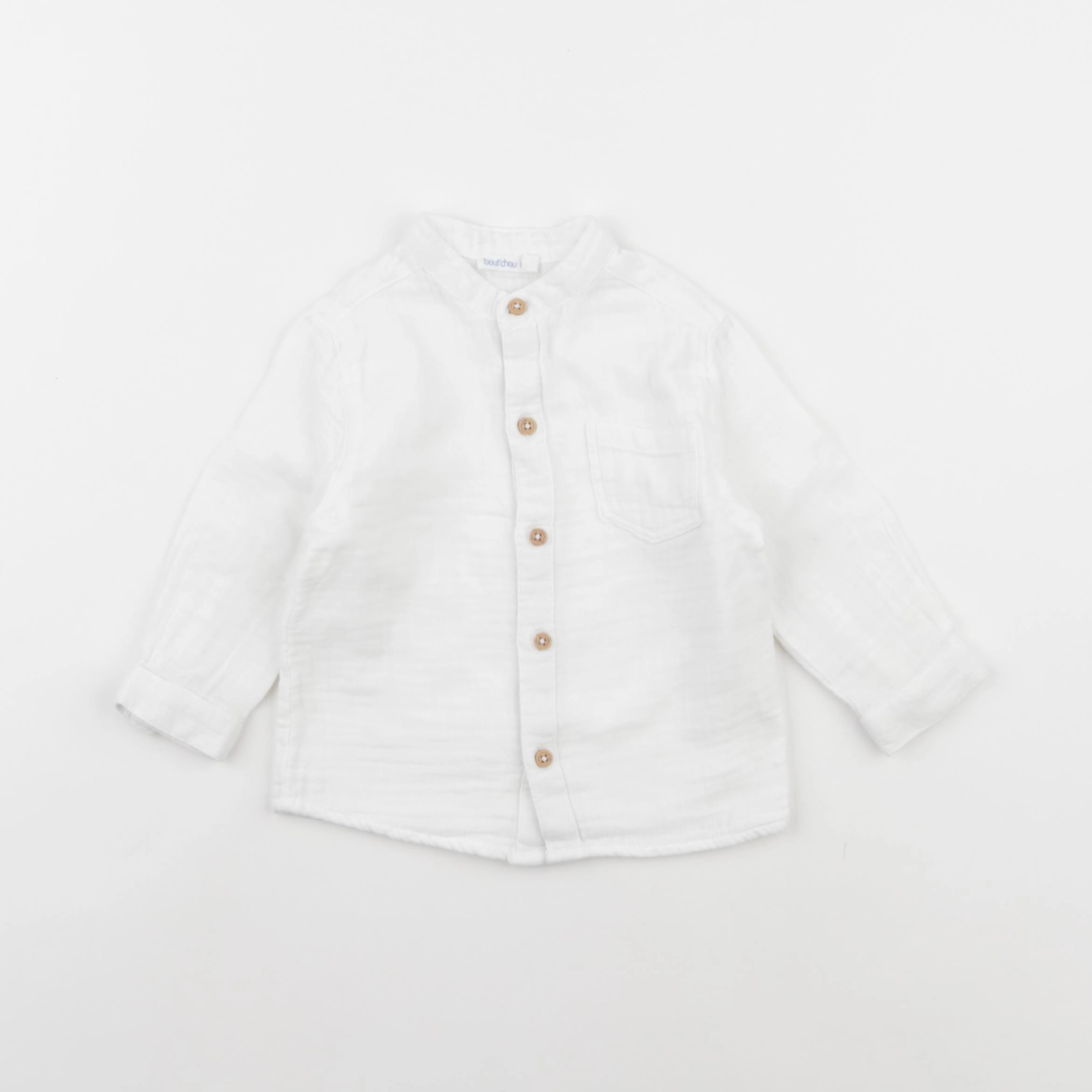 Boutchou - chemise blanc - 9 mois