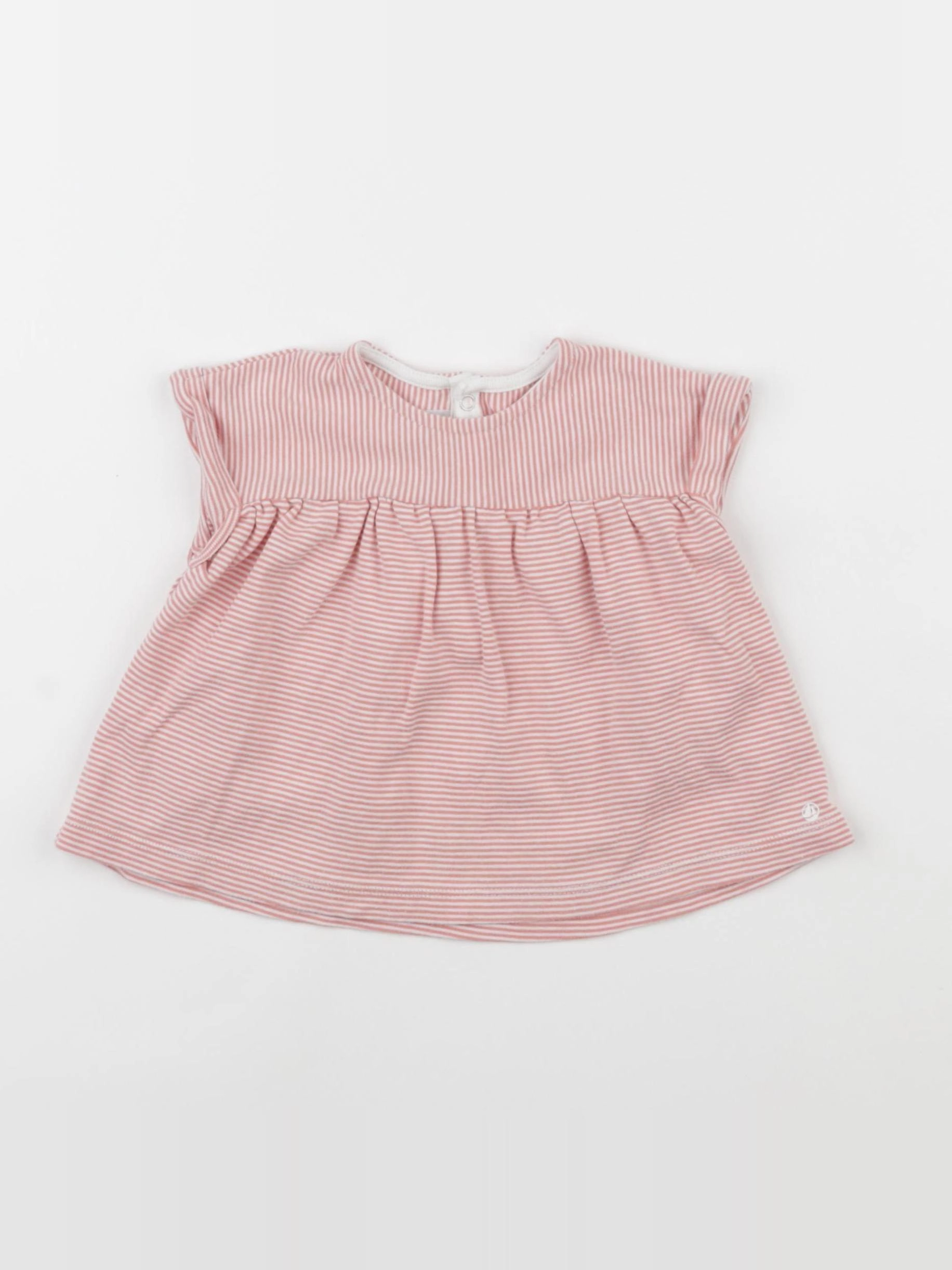 Petit Bateau - tee-shirt rose - 12 mois