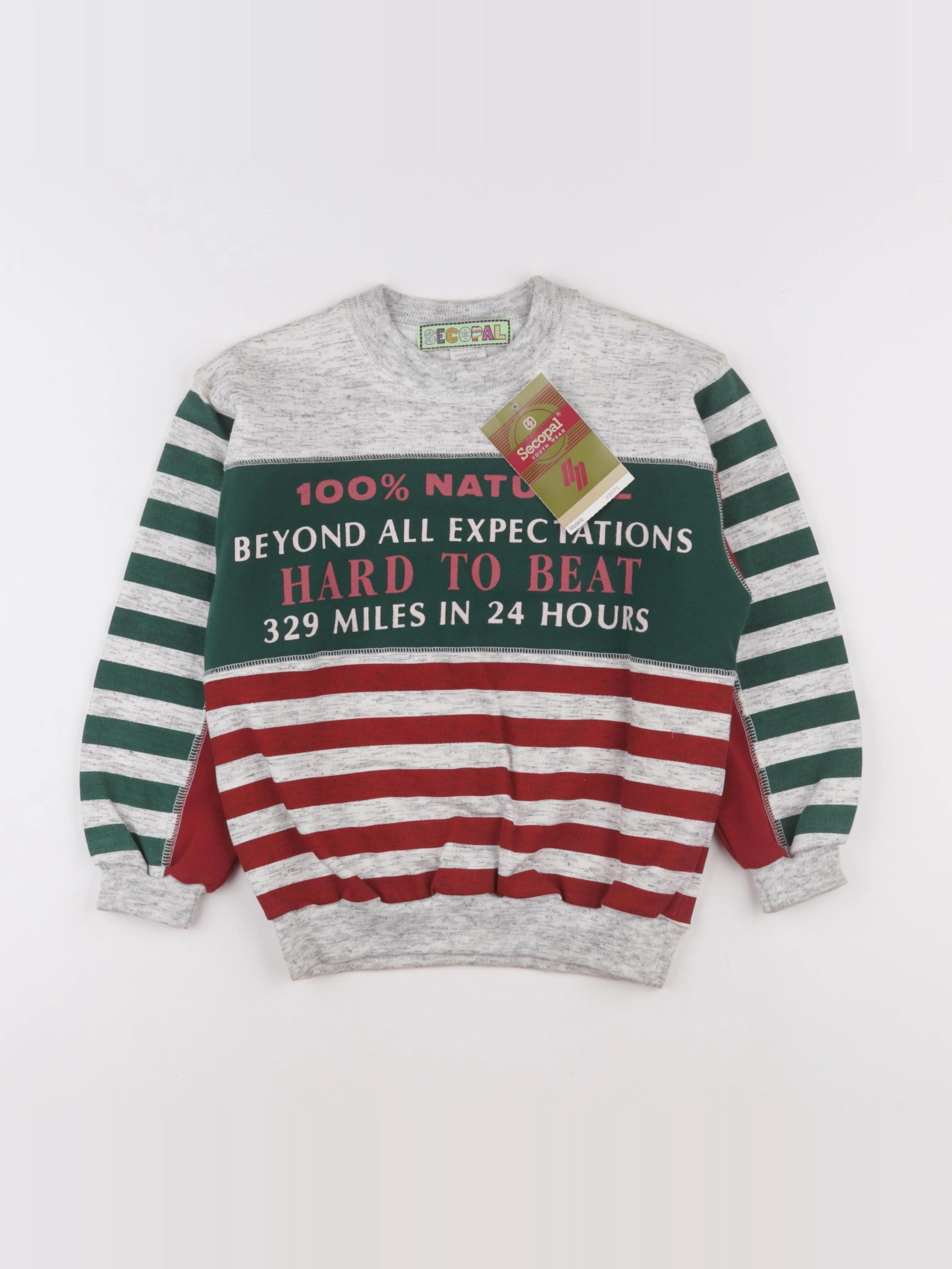 Vintage - sweat gris, vert, rouge - 6 ans