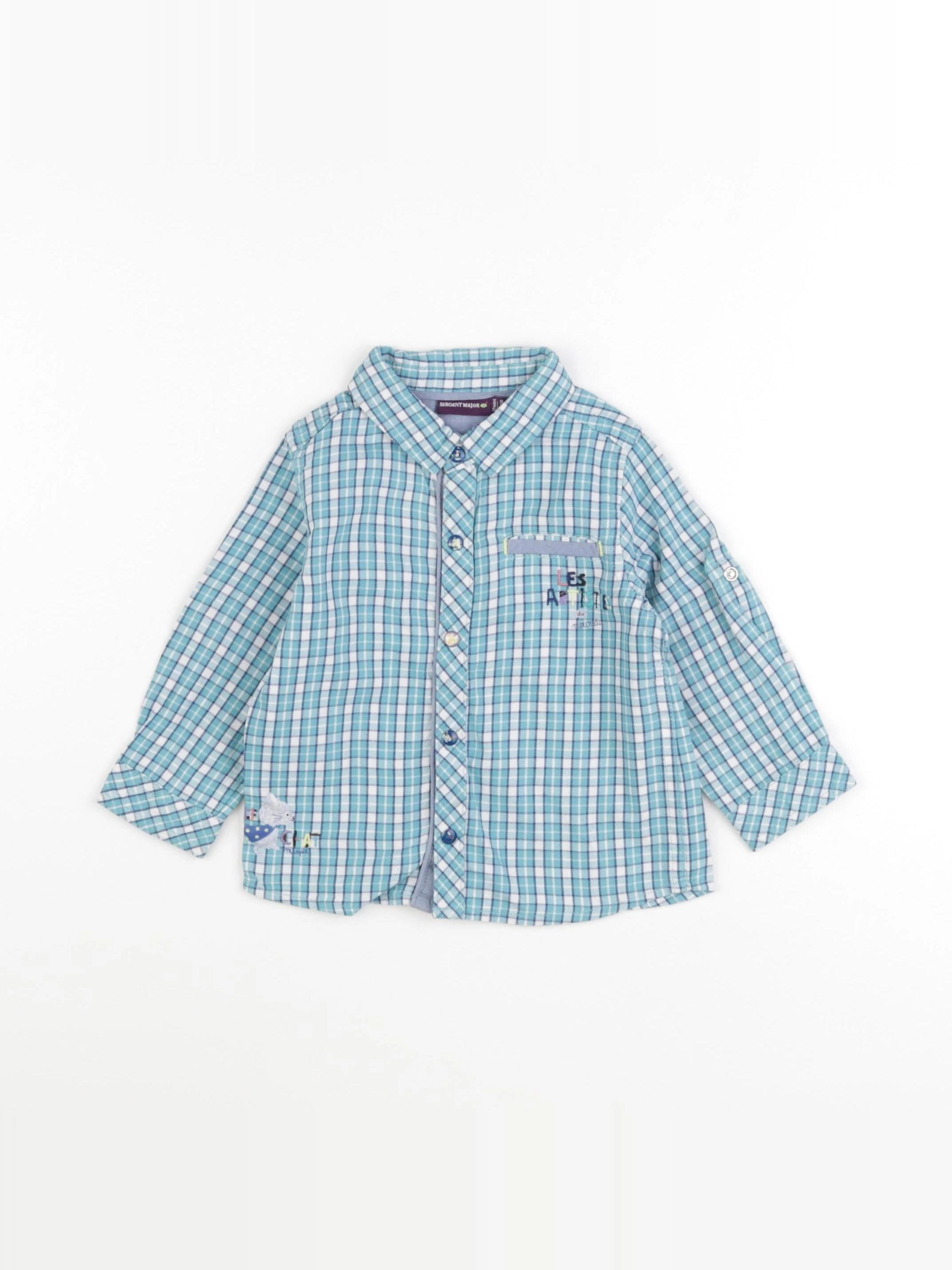 Sergent Major - chemise bleu - 12 mois