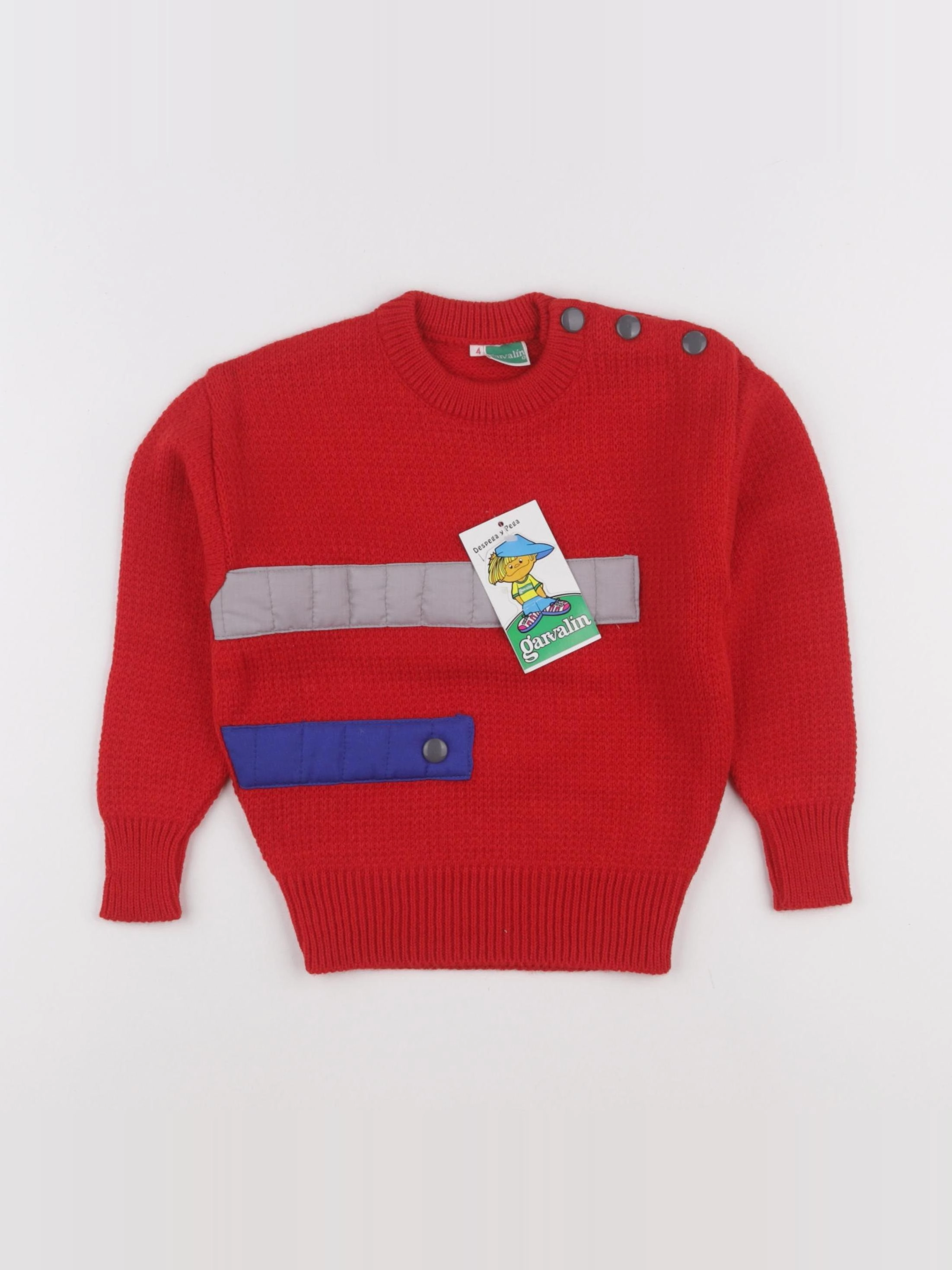 Vintage - pull rouge - 4 ans
