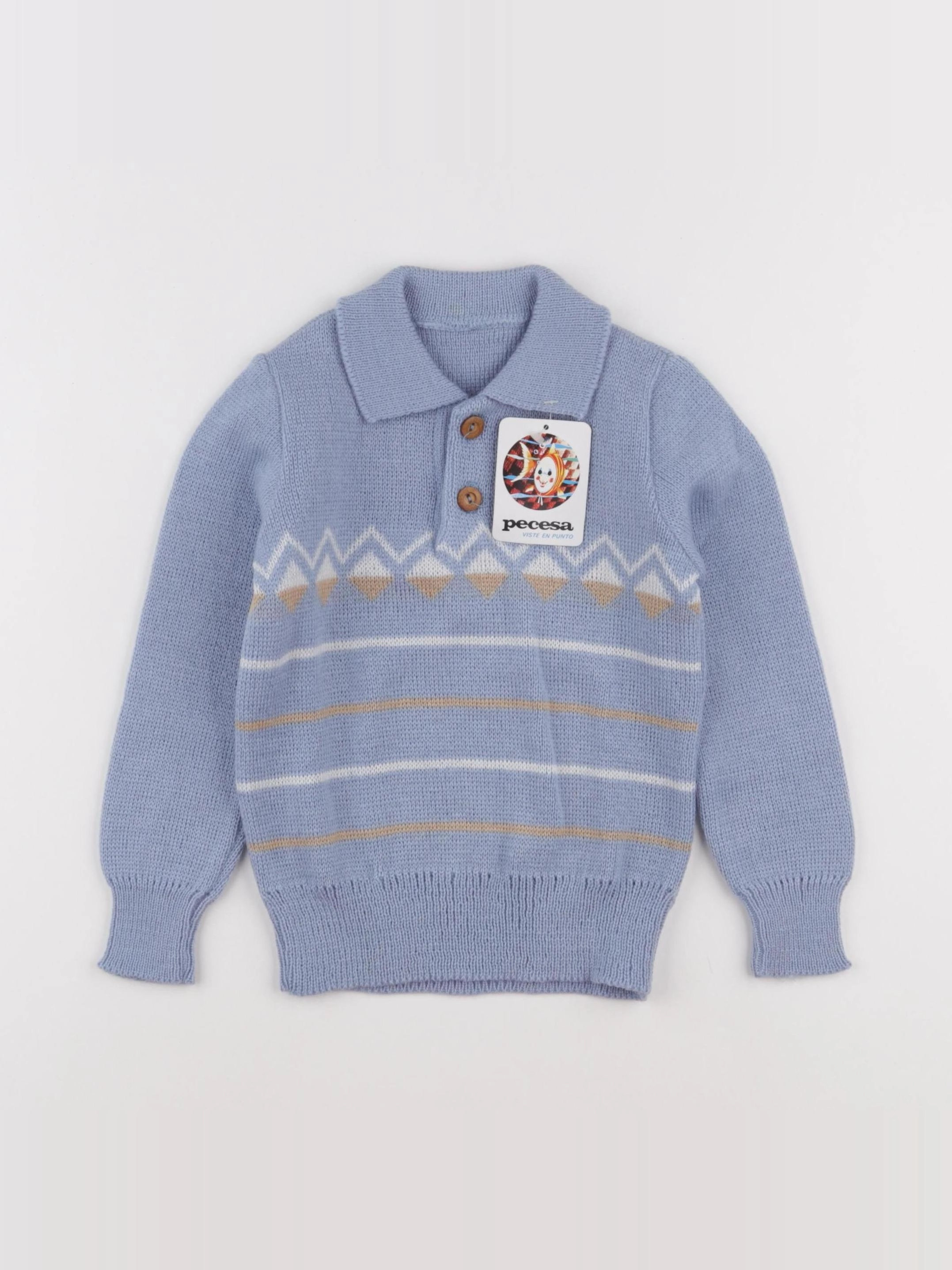 Vintage - pull bleu - 4 ans
