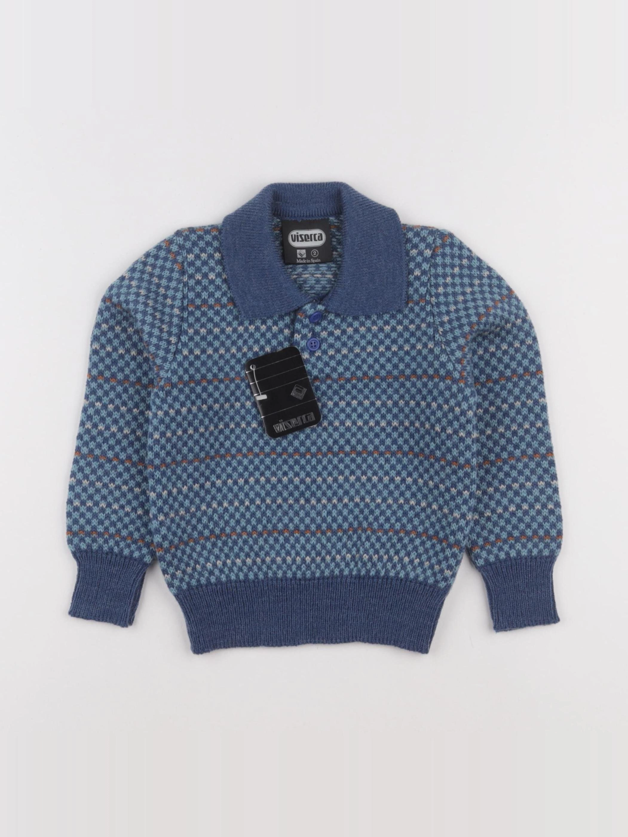 Vintage - pull bleu - 2 ans