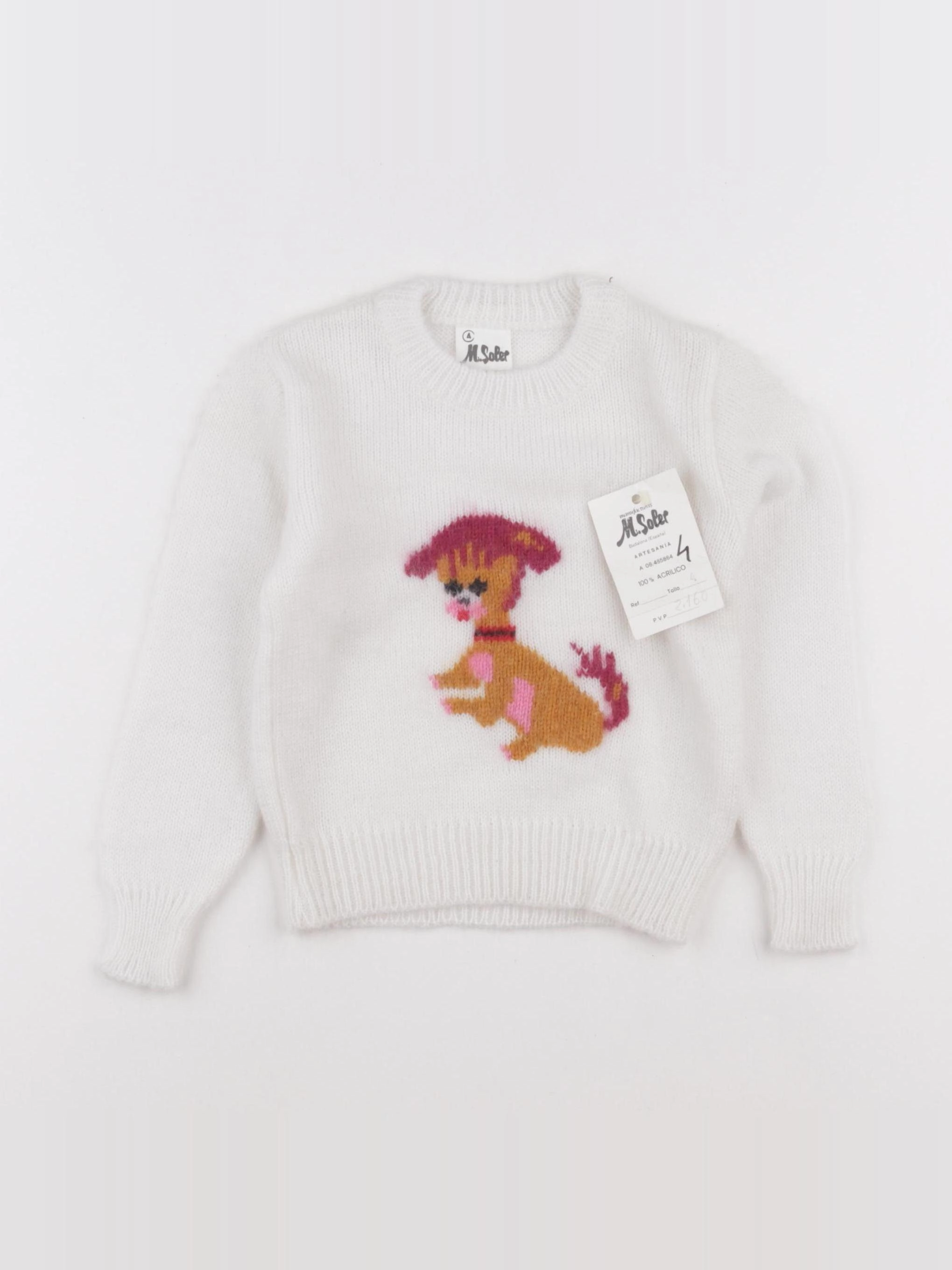 Vintage - pull blanc - 4 ans