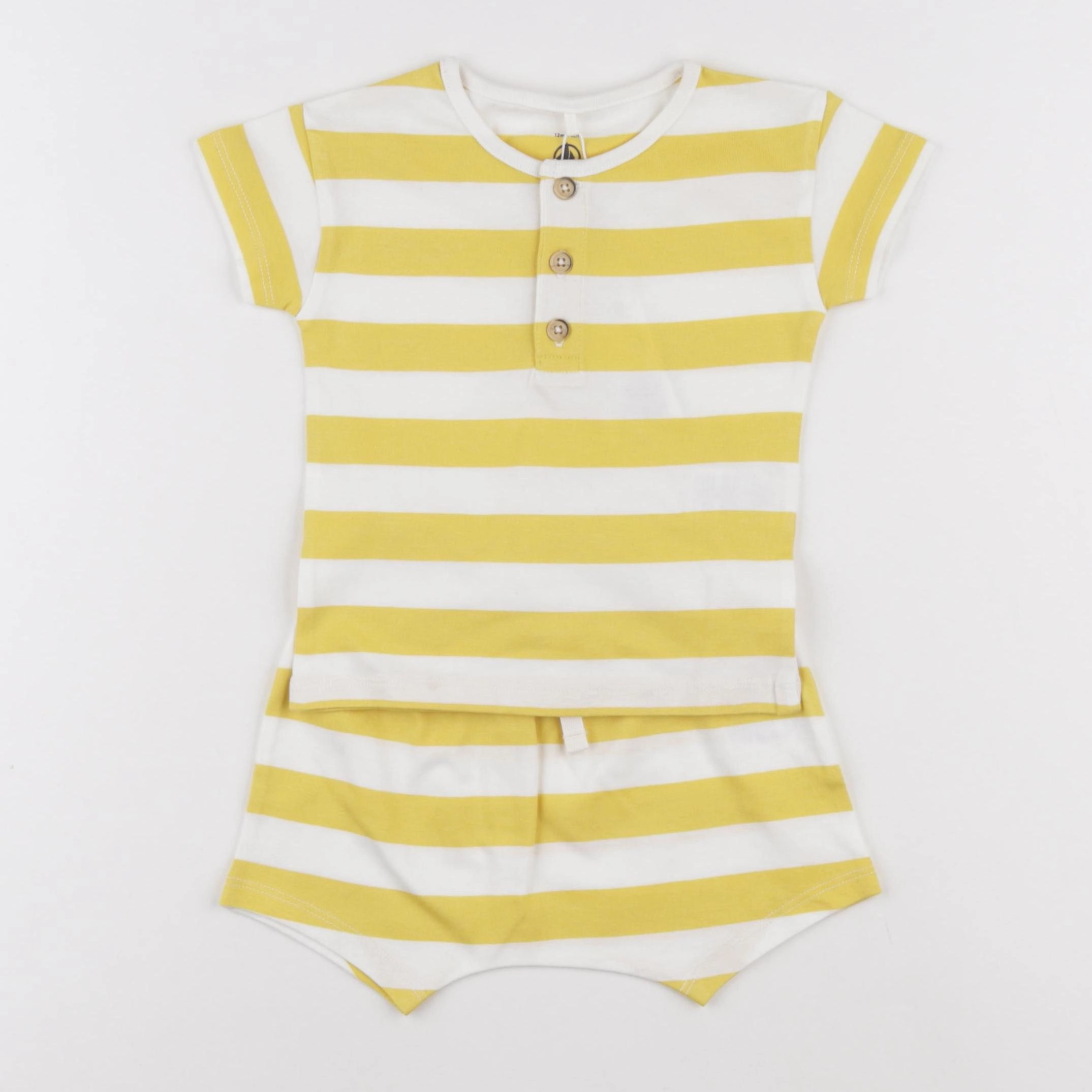 Petit Bateau - ensemble jaune - 1 mois