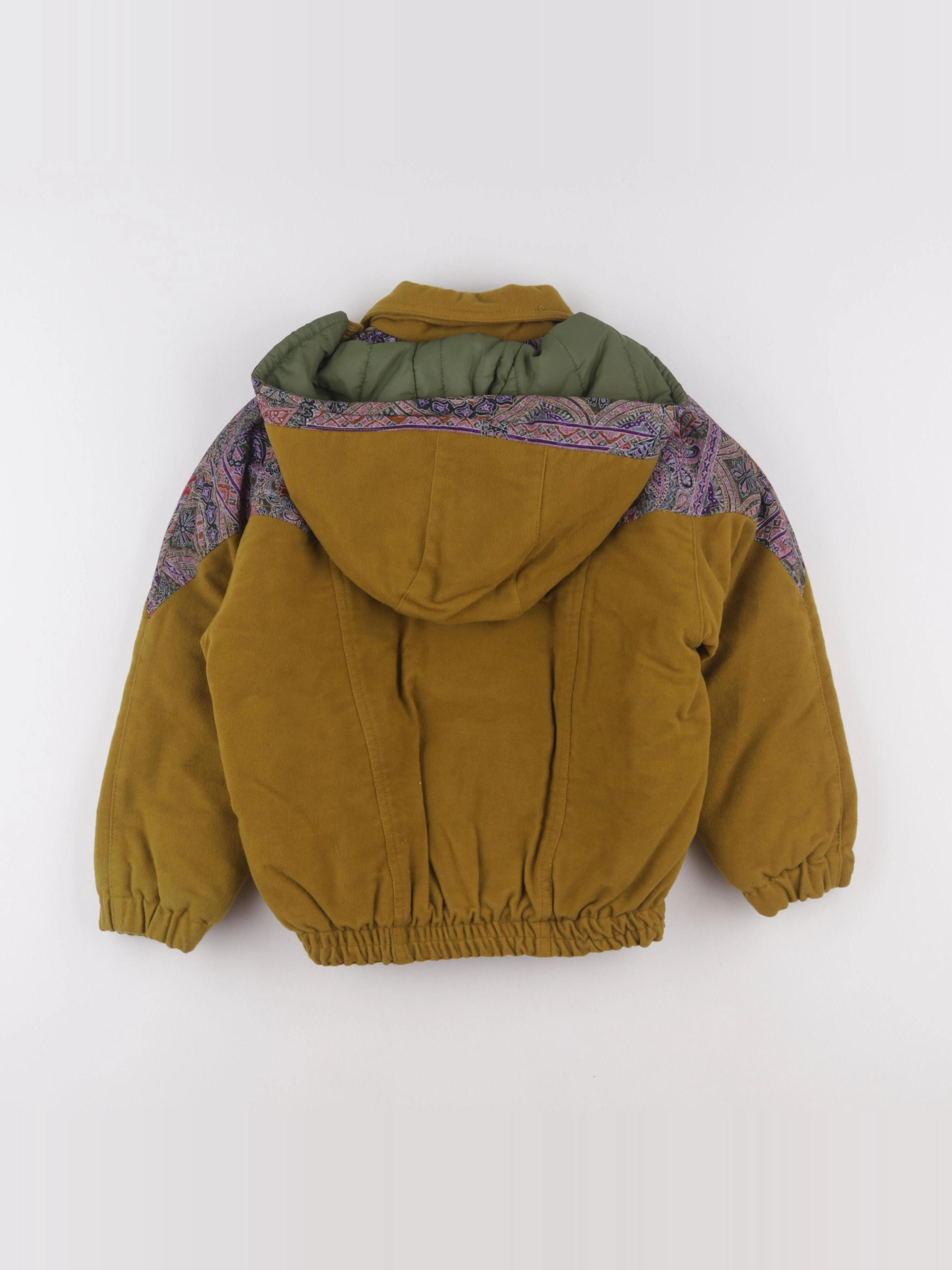 Vintage - veste doublé jaune, violet - 6 ans