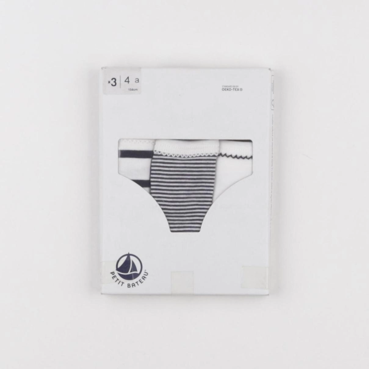 Petit Bateau - lot de 3 culottes bleu - 2 ans