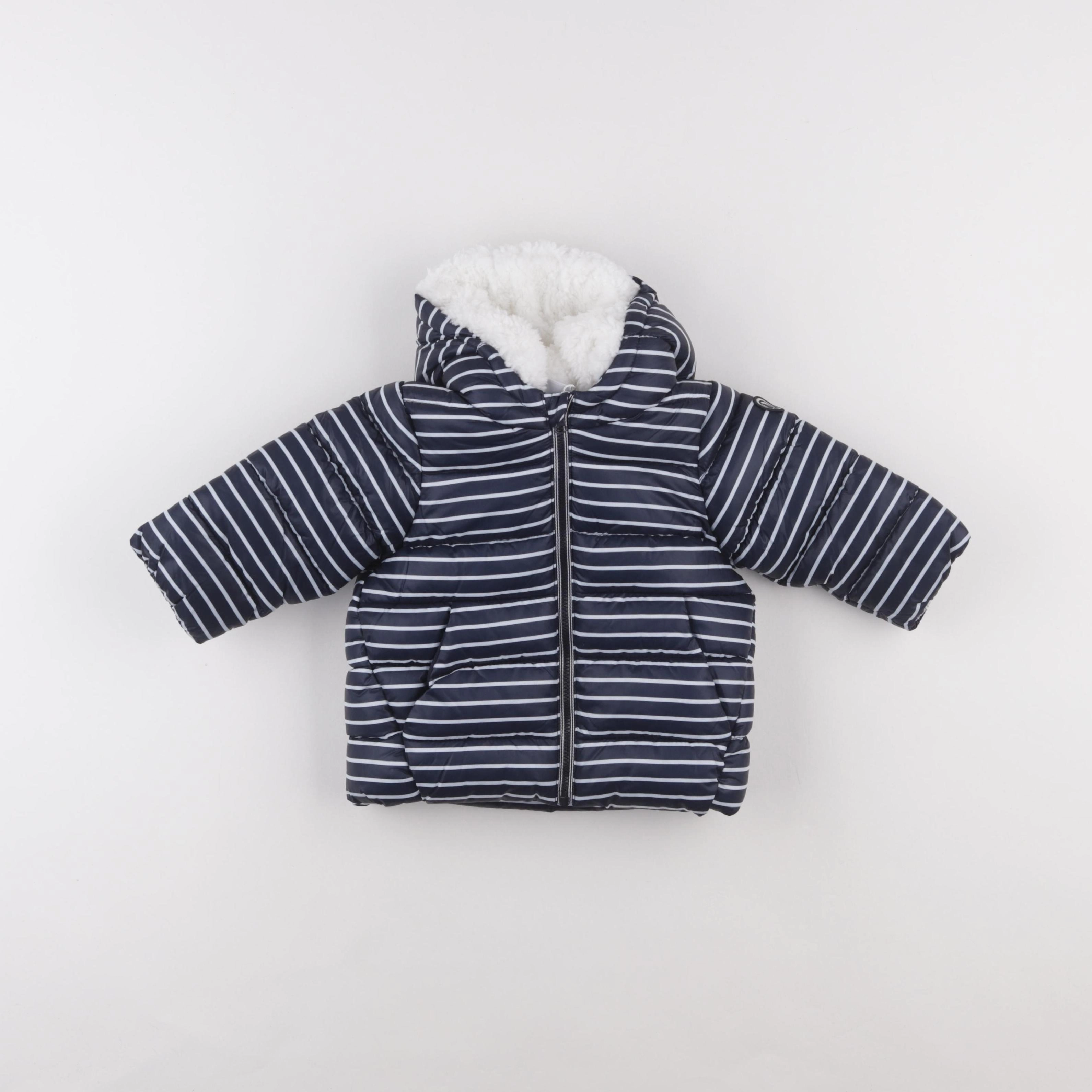 Petit Bateau - doudoune bleu - 6 mois