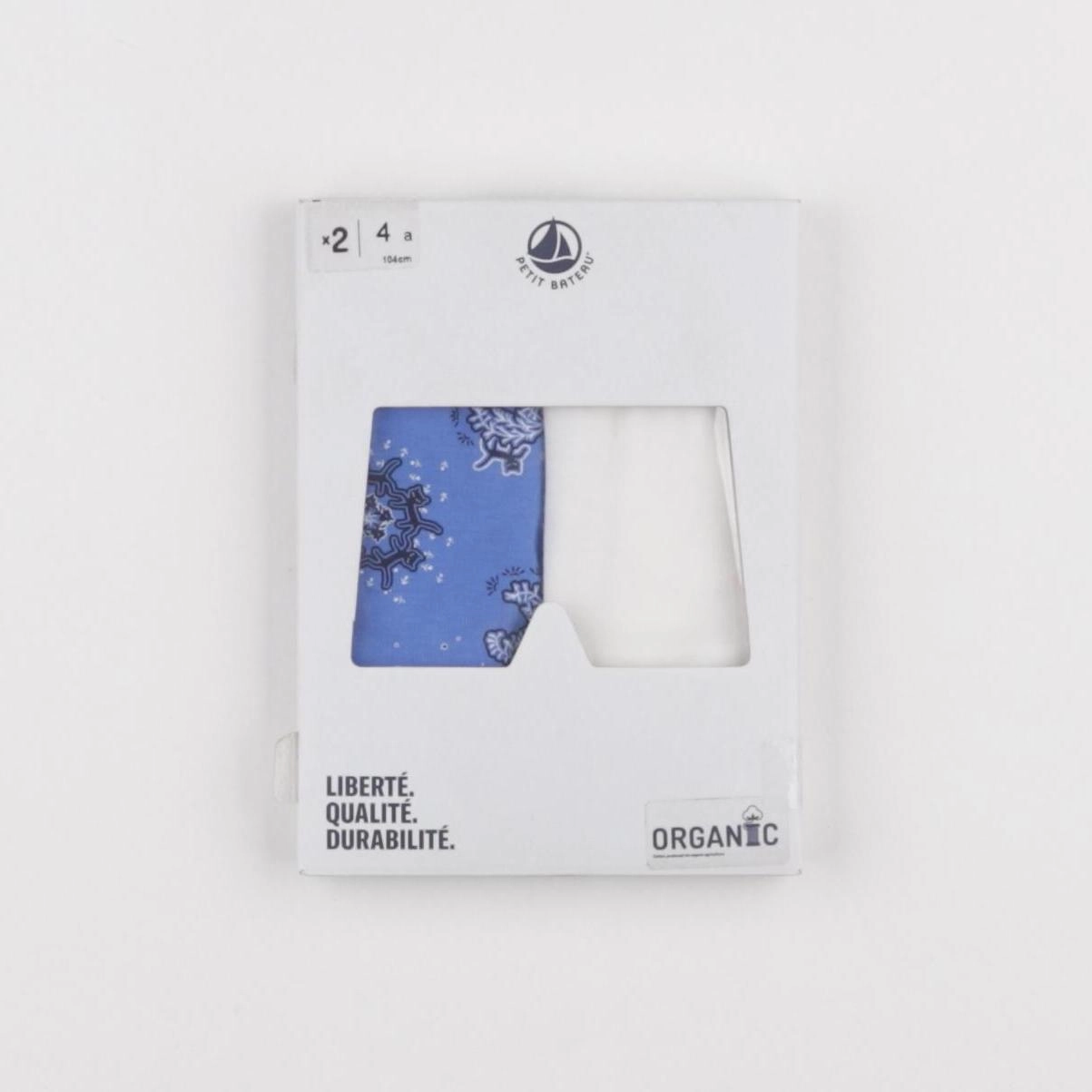 Petit Bateau - lot de 2 culottes bleu - 4 ans