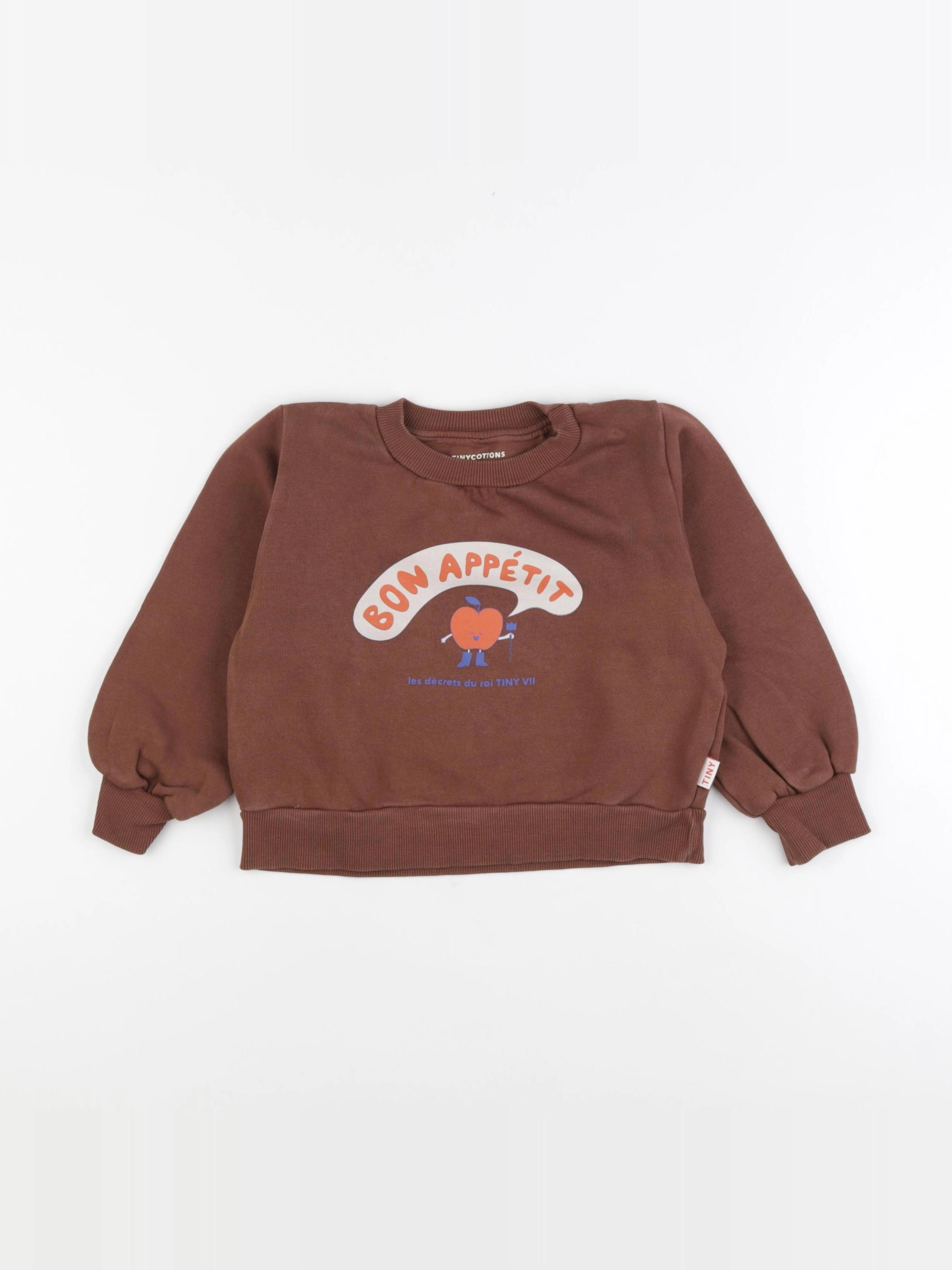 Tiny Cottons - sweat marron - 24 mois