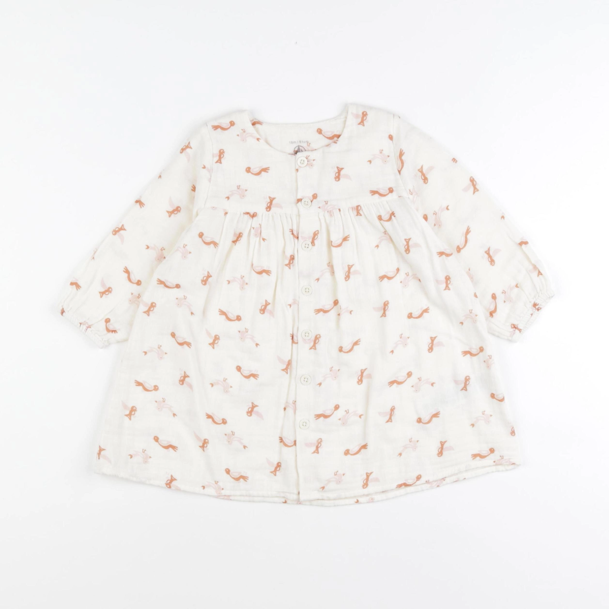 Petit Bateau - robe beige - 18 mois