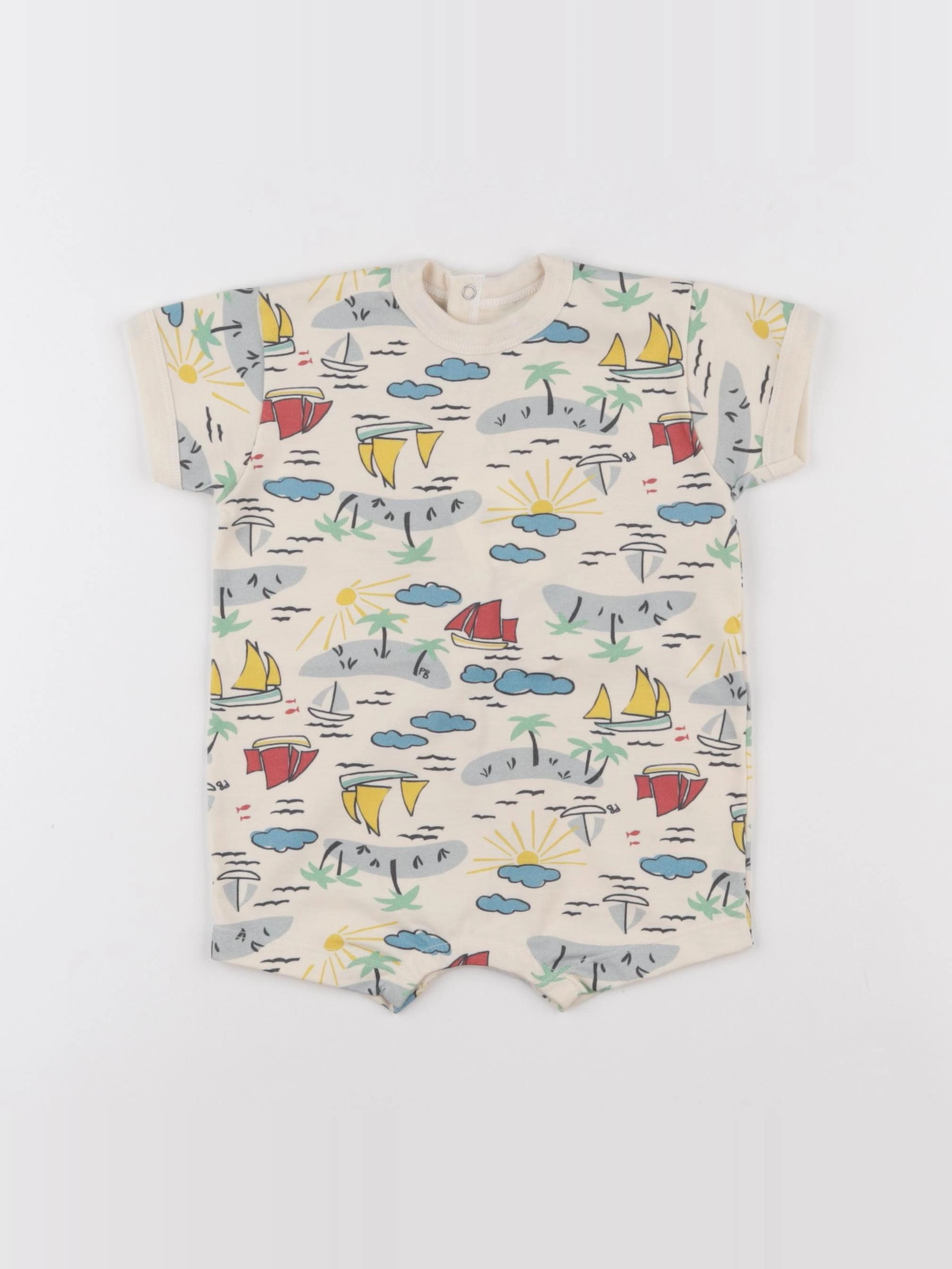 Petit Bateau - combinaison beige - 3 mois