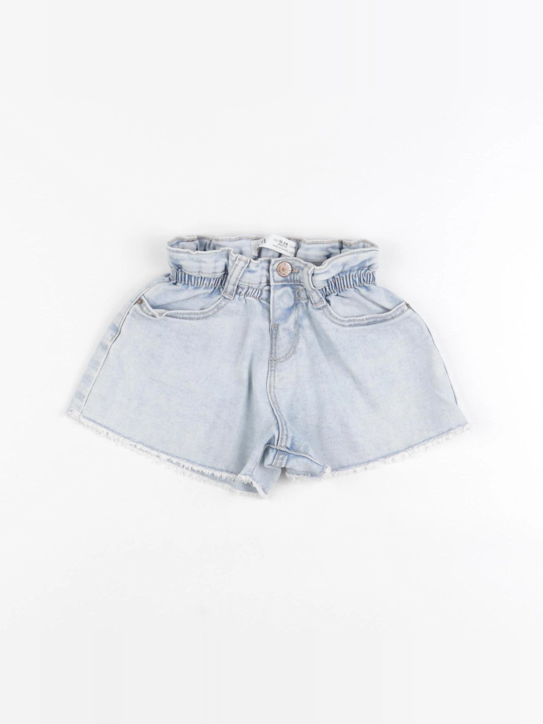 Petit Bateau - short bleu - 18/24 mois