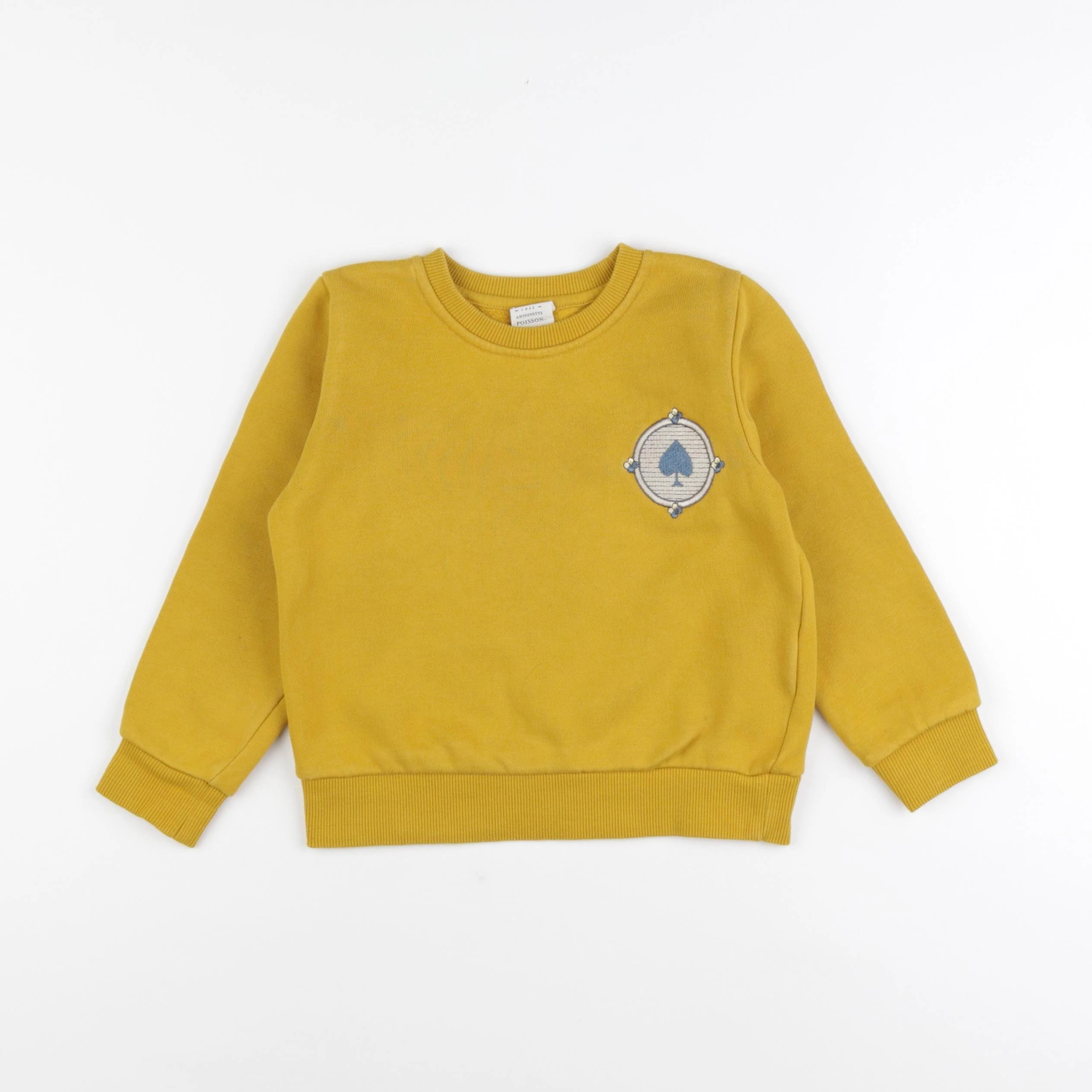 Monoprix - sweat jaune - 3/4 ans