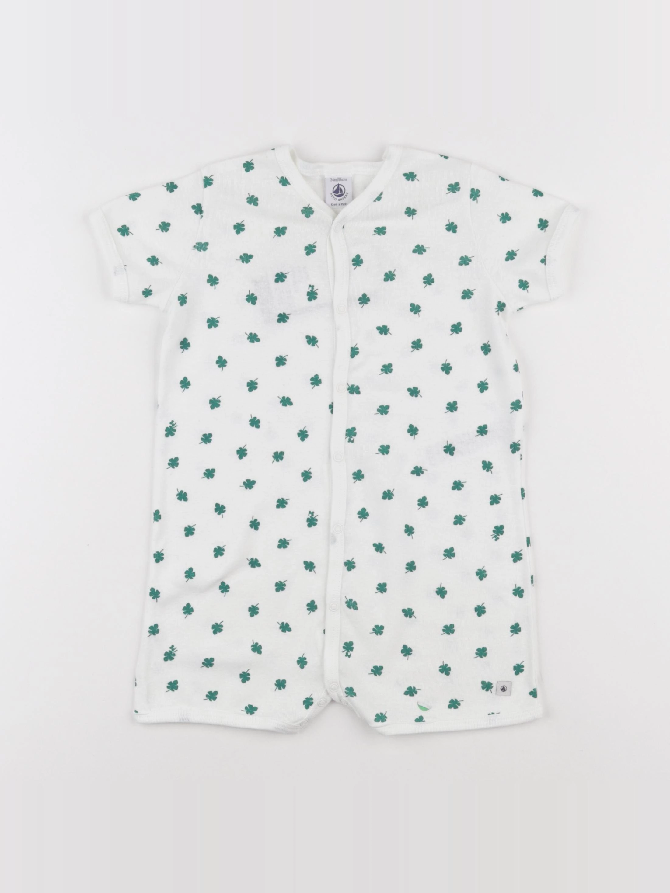 Petit Bateau - combinaison vert (état neuf) - 12 mois