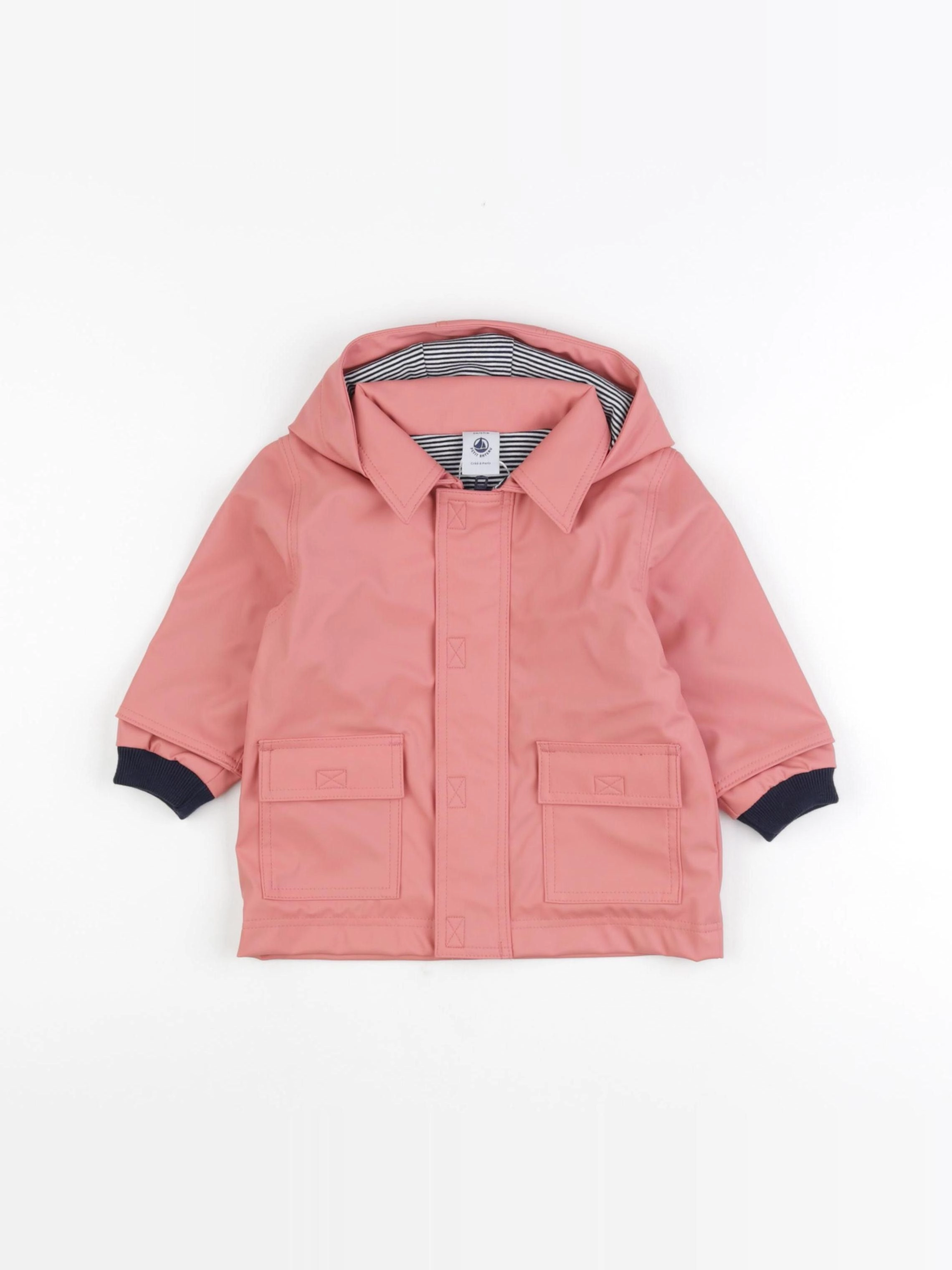 Petit Bateau - imperméable rose - 6 mois