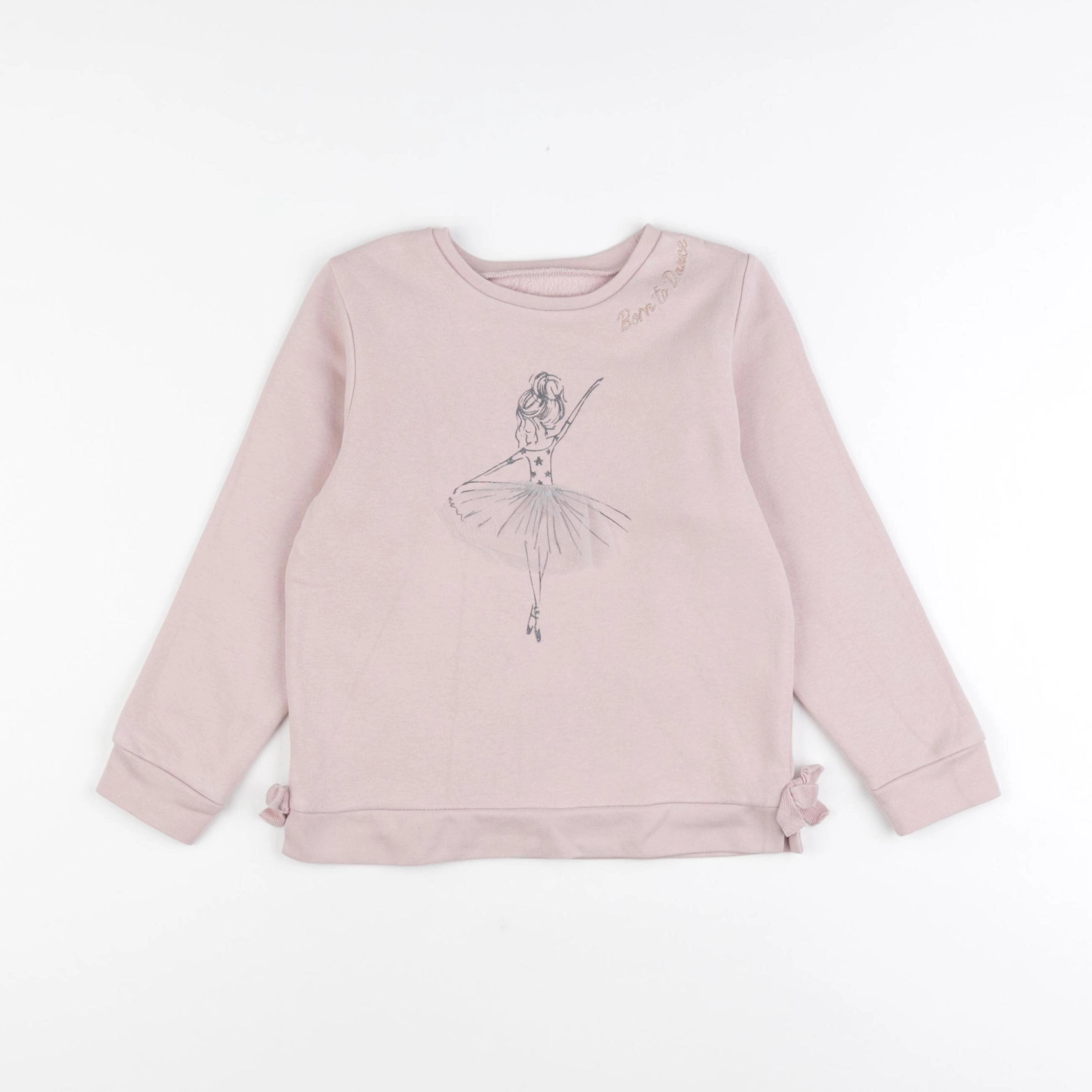 Vertbaudet - sweat rose - 6 ans