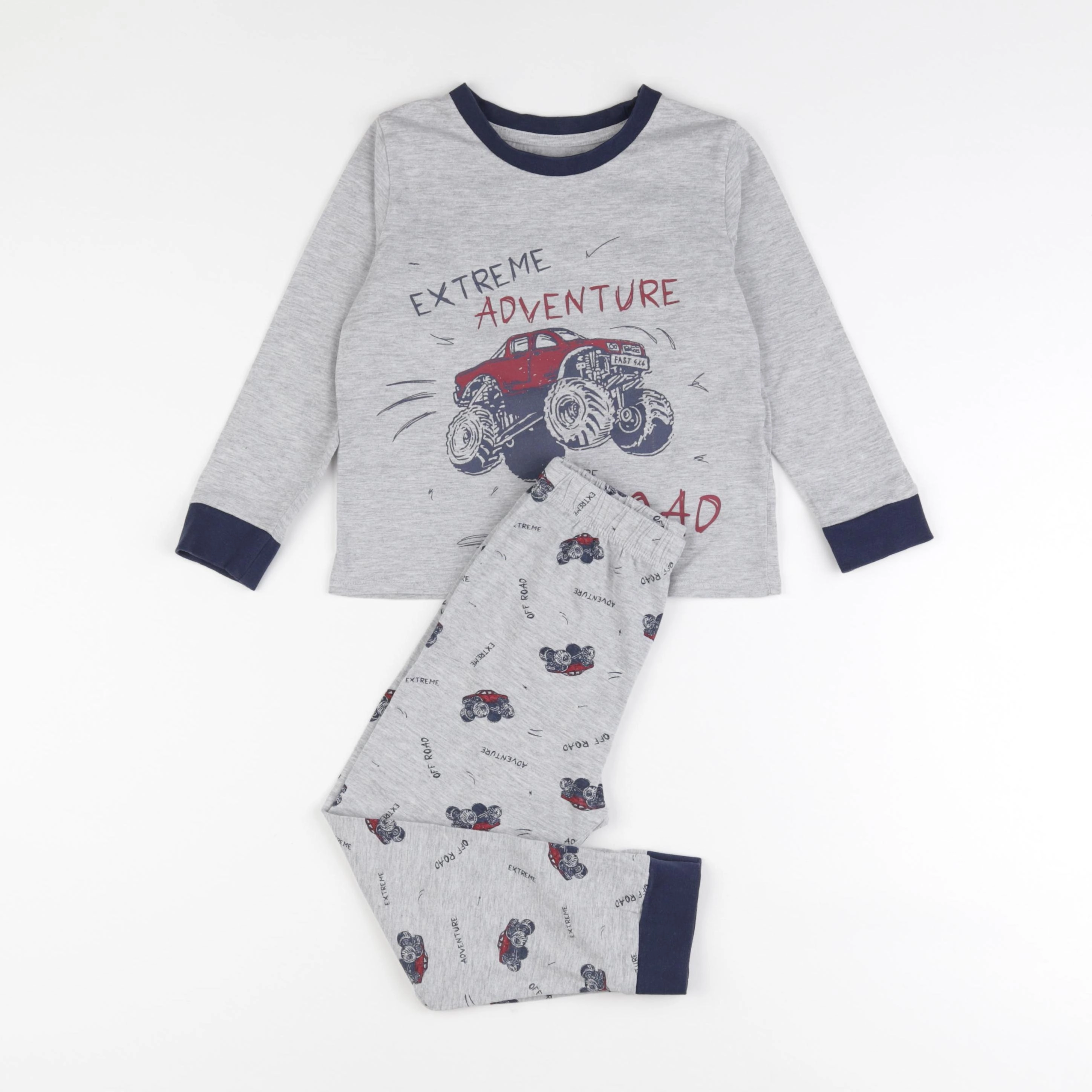 Vertbaudet - pyjama coton gris - 5 ans