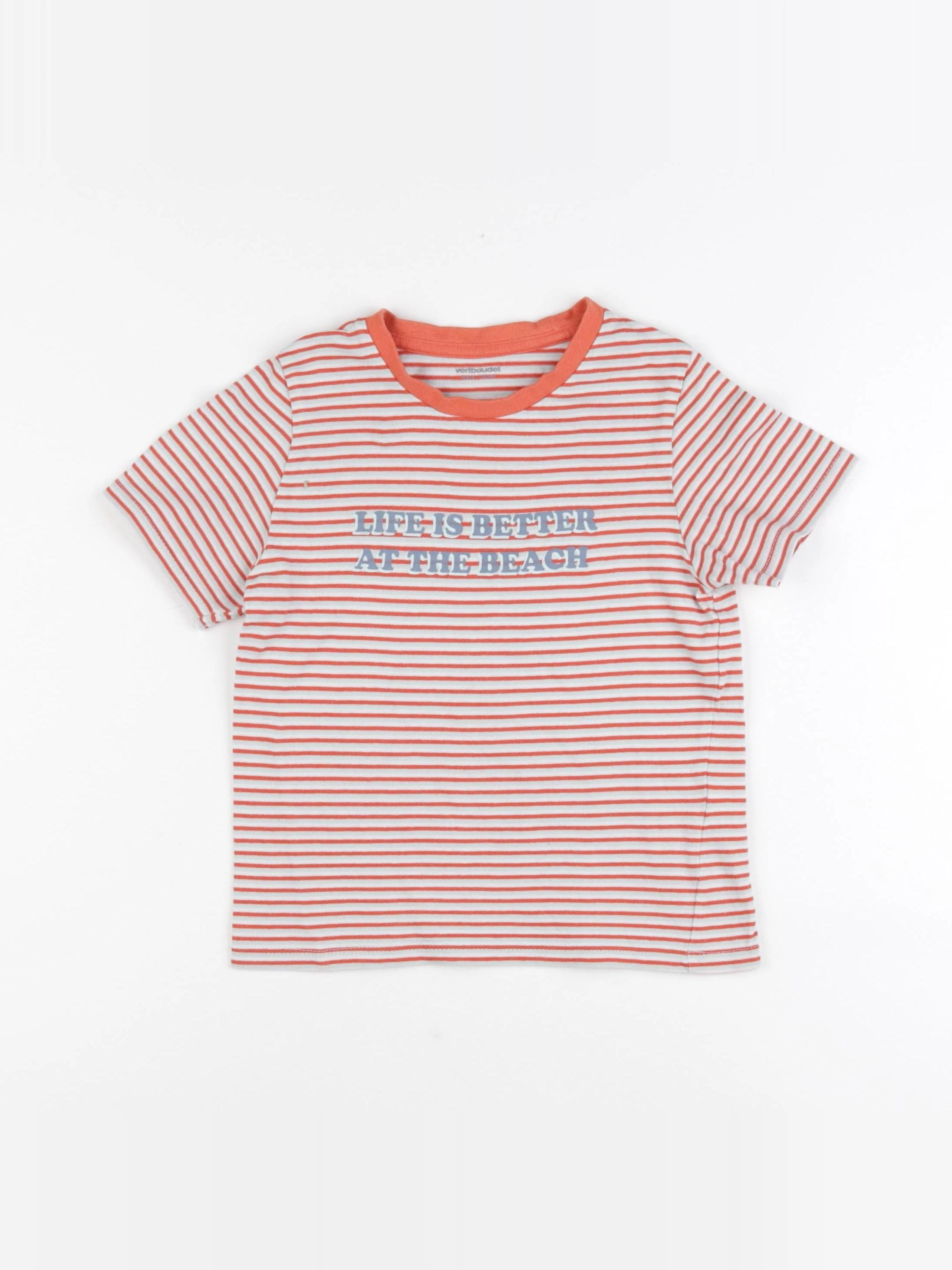 Vertbaudet - tee-shirt orange - 6 ans