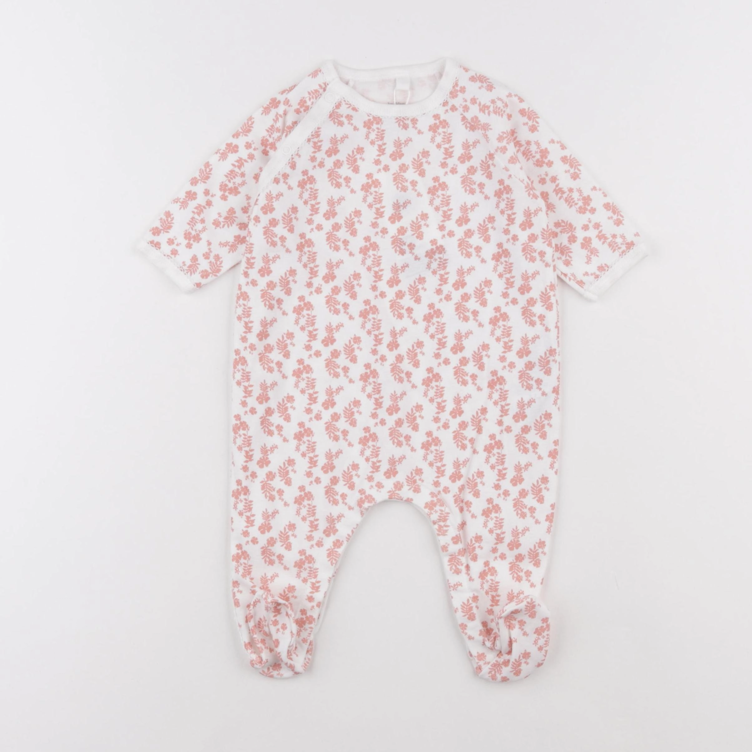 Petit Bateau - pyjama coton rose - 3 mois