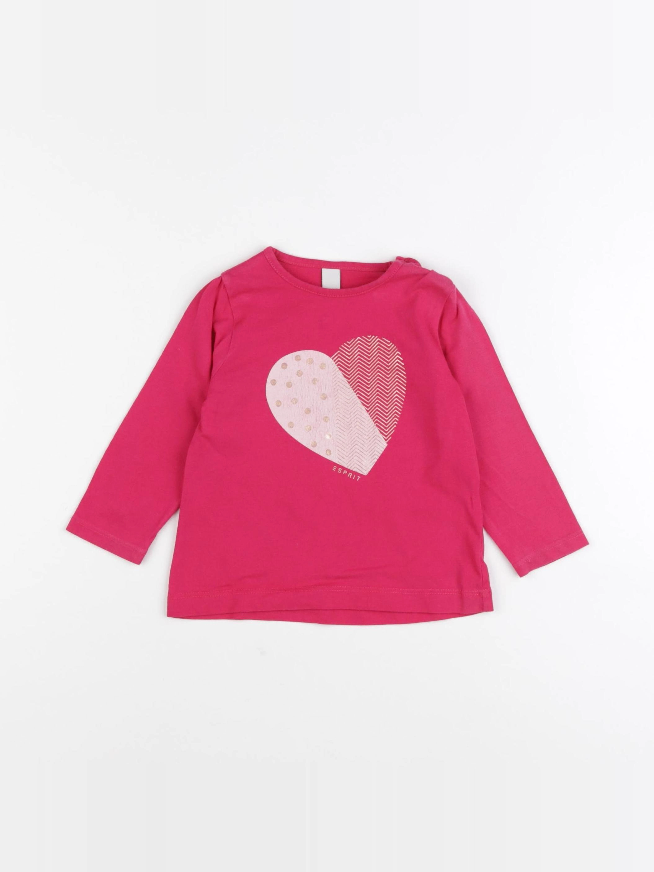 Esprit - tee-shirt rose - 6 mois