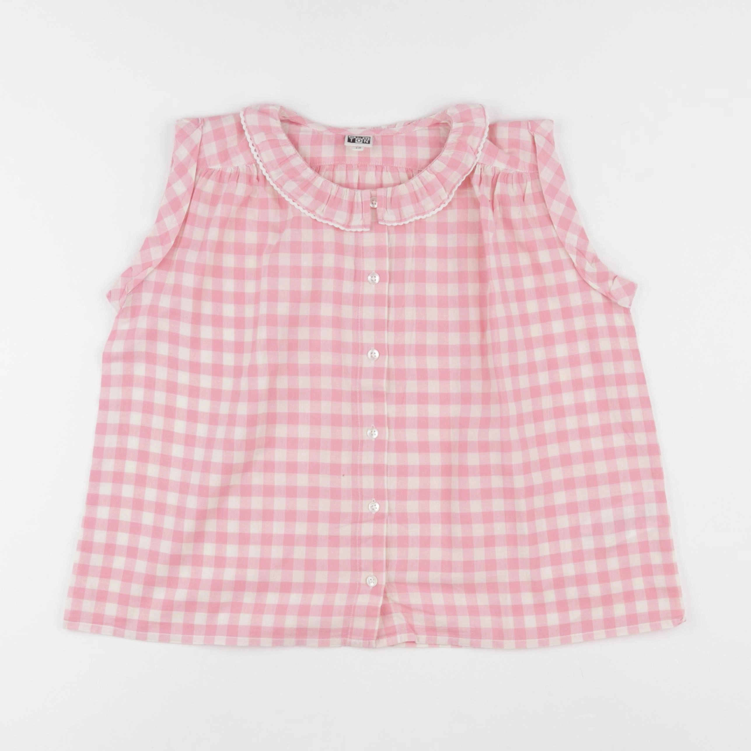 Bonton - blouse rose, beige - 10 ans