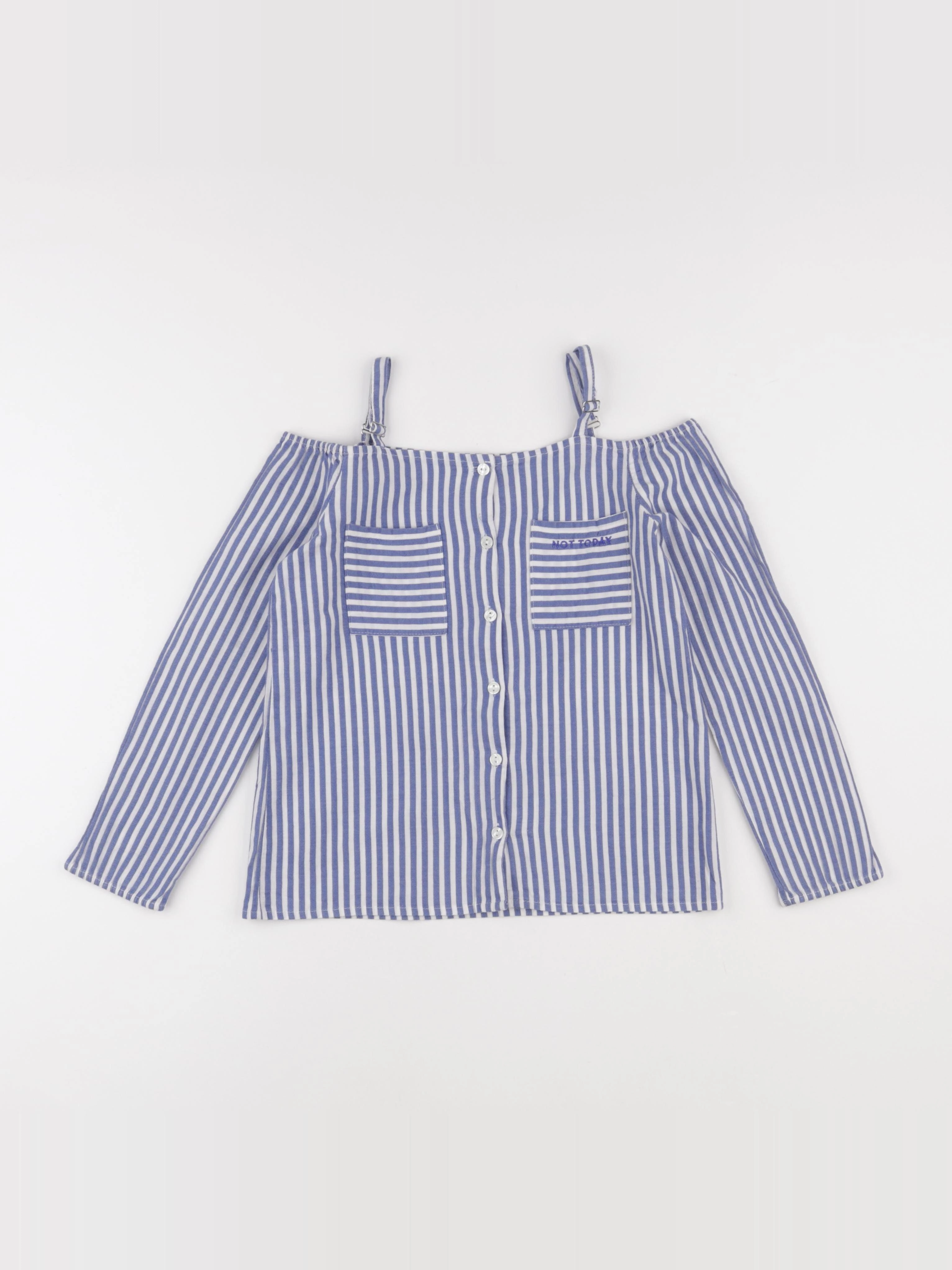 IKKS - blouse bleu, blanc - 12 ans