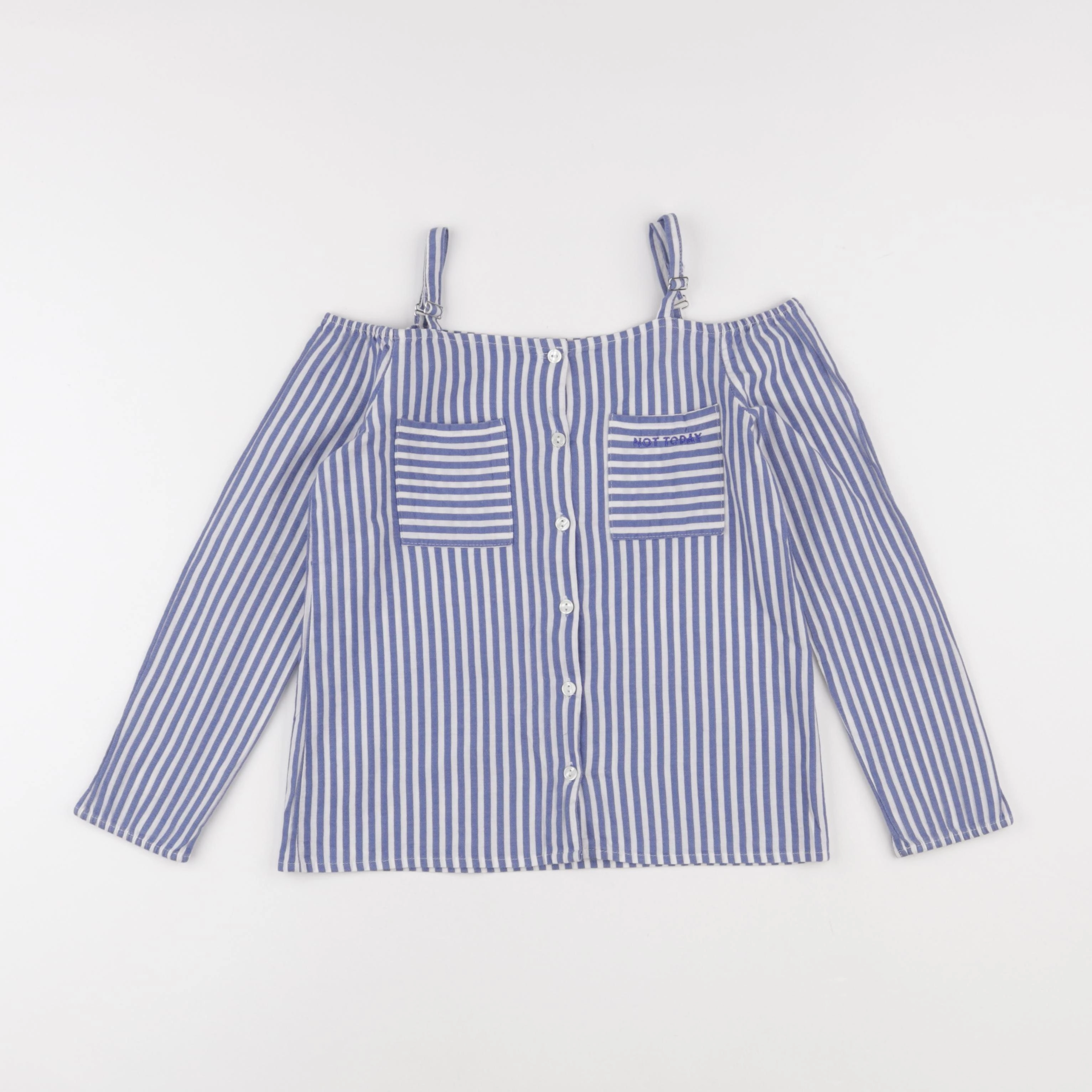 IKKS - blouse bleu, blanc - 12 ans