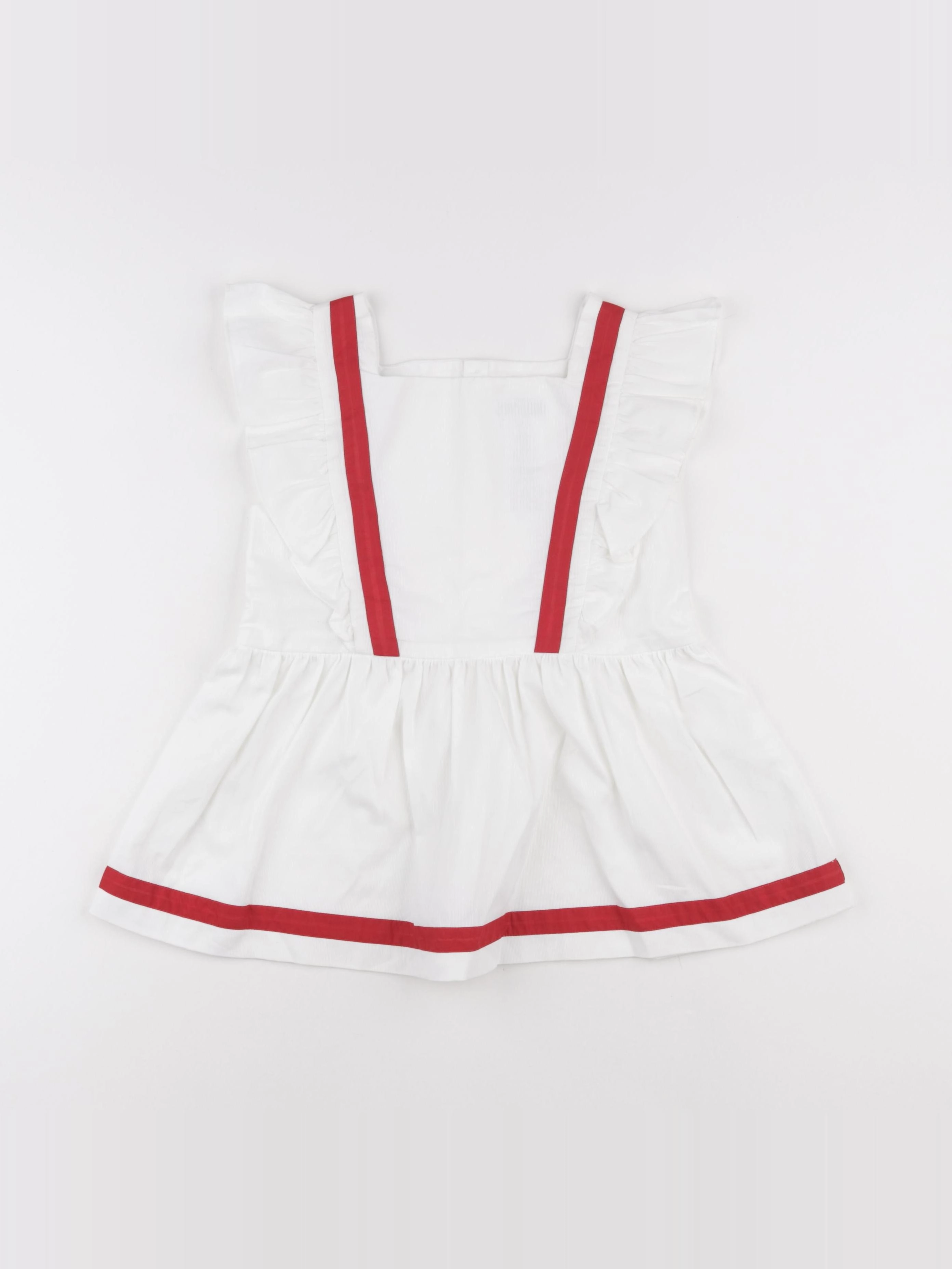 Jacadi - robe blanc, rouge - 10 ans