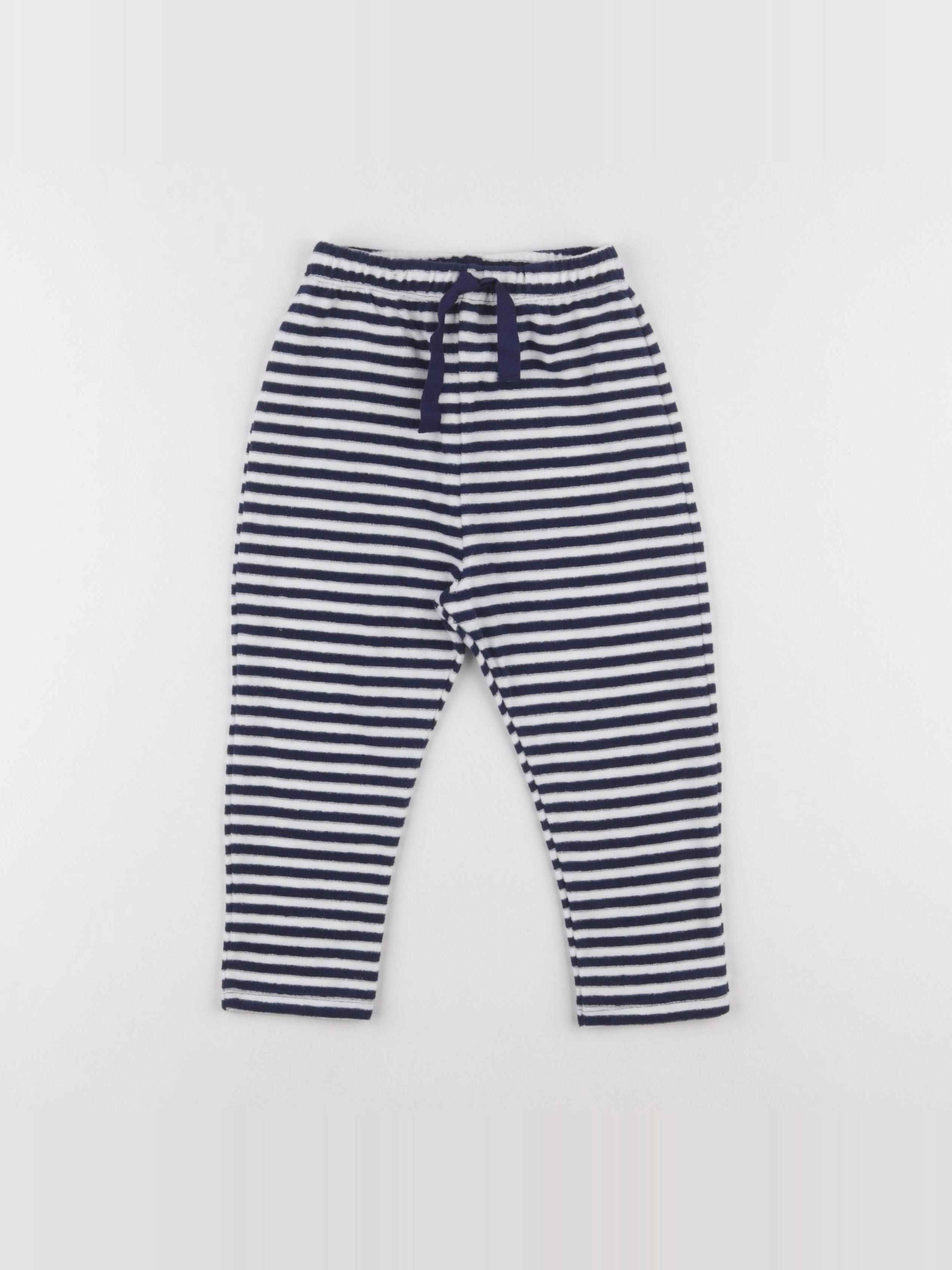 Petit Bateau - pantalon bleu - 24 mois