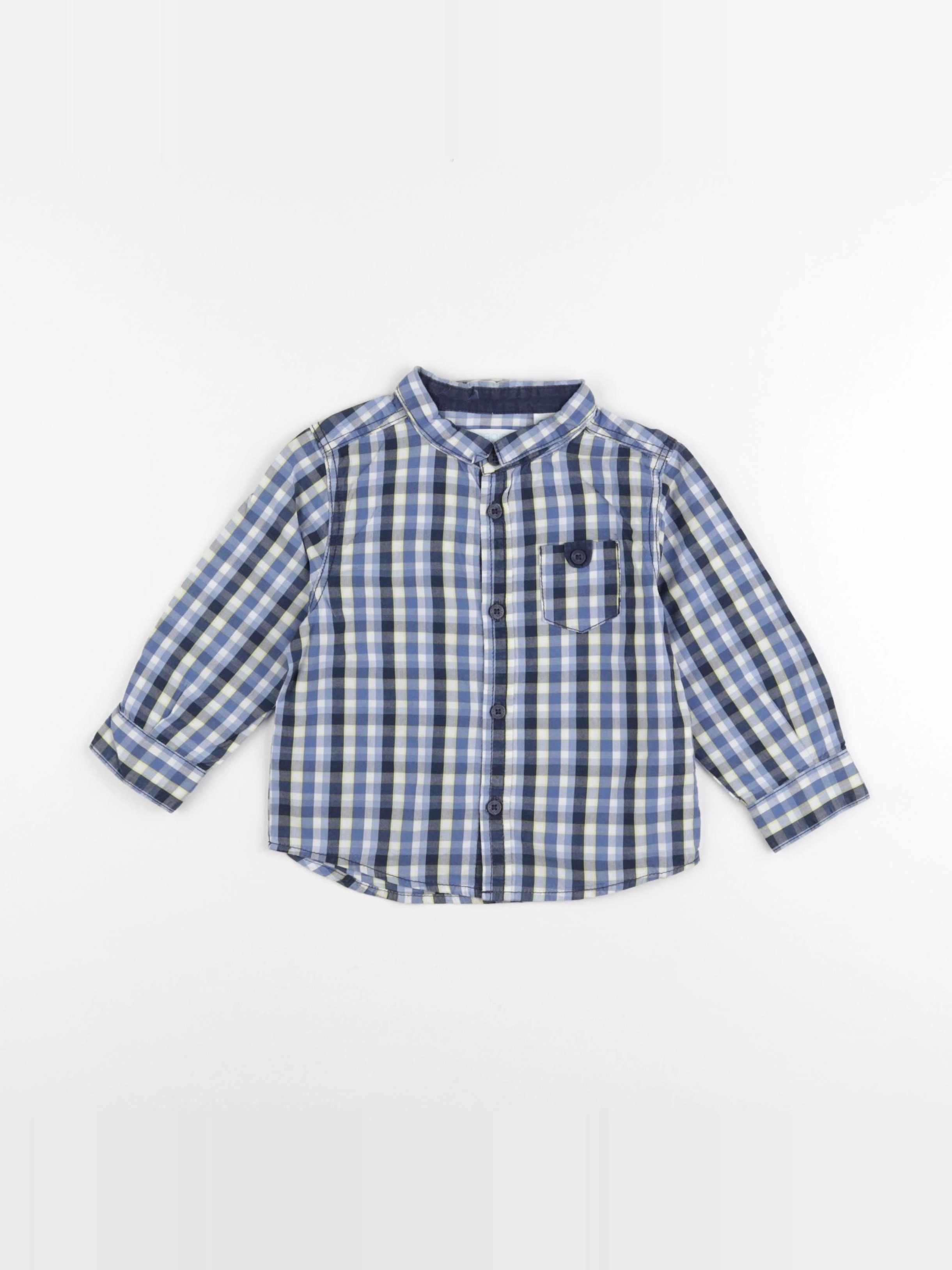 Obaïbi - chemise bleu - 18 mois