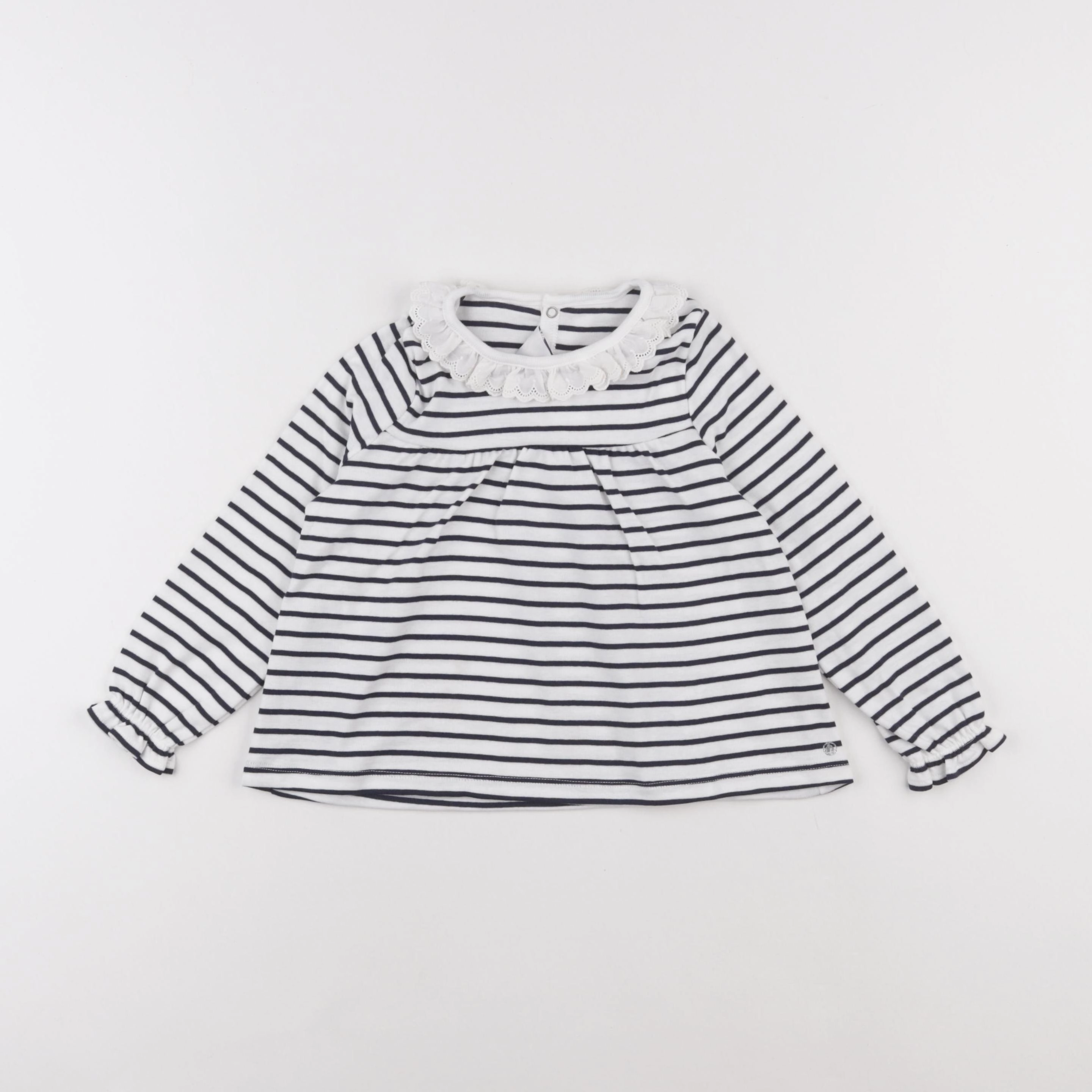 Petit Bateau - tee-shirt bleu - 36 mois