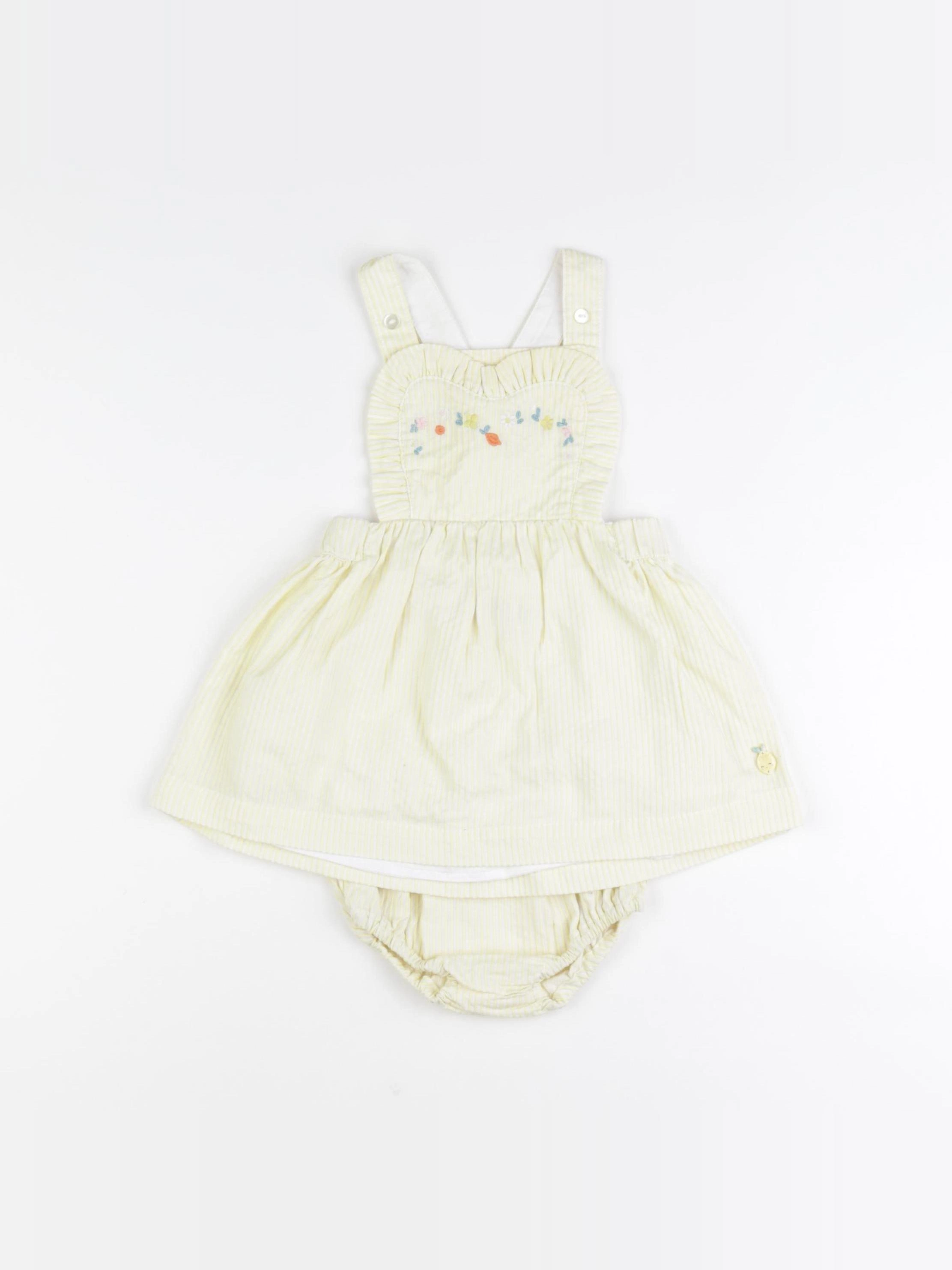 Sergent Major - robe jaune - 6 mois