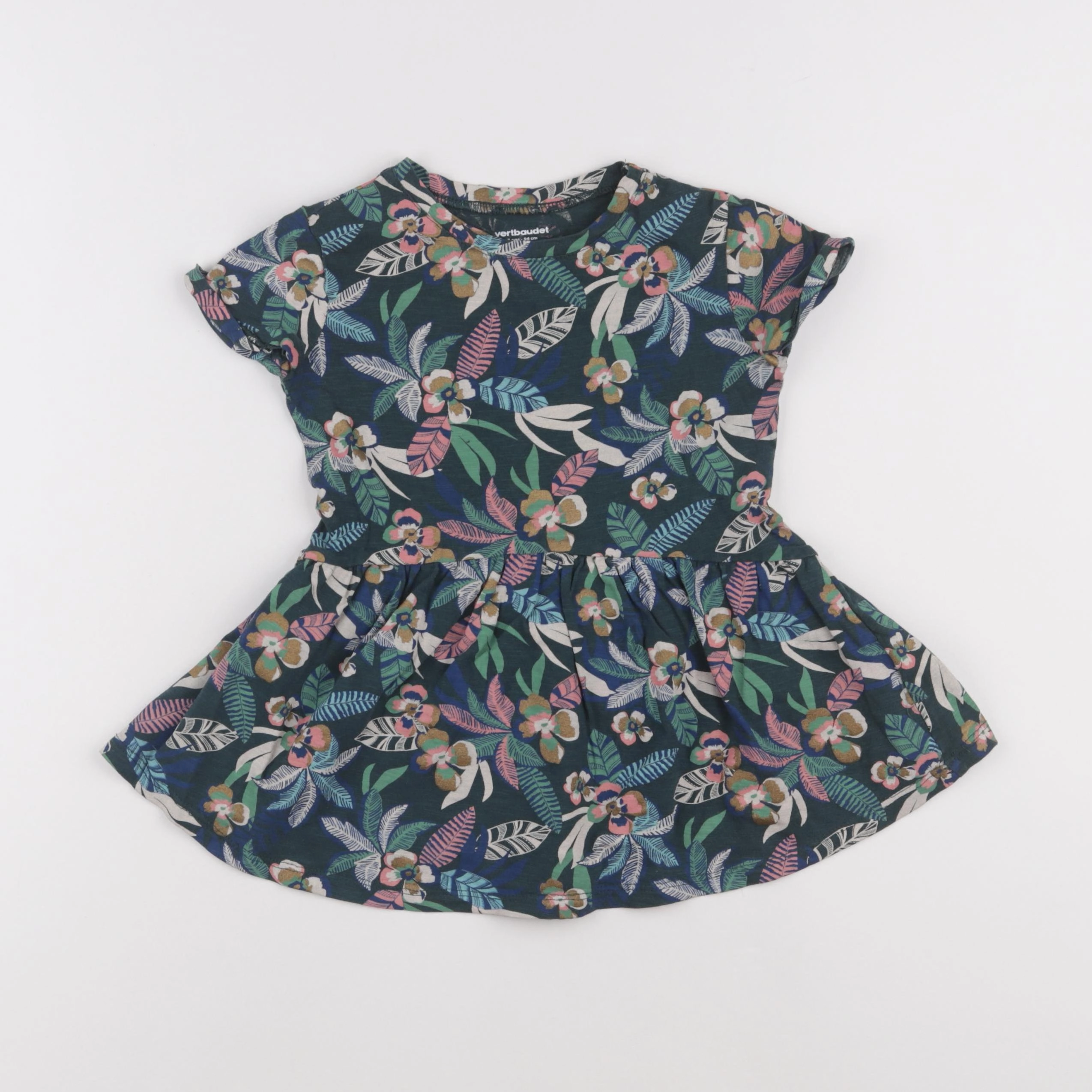 Vertbaudet - robe vert - 3 ans
