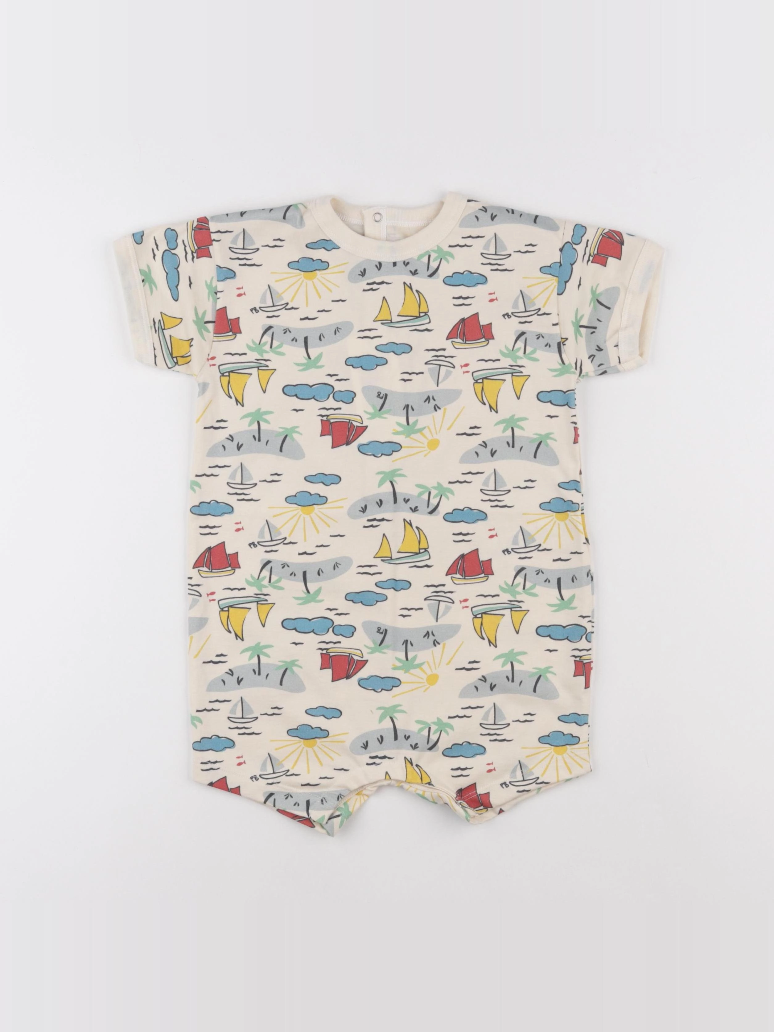 Petit Bateau - combinaison beige - 24 mois