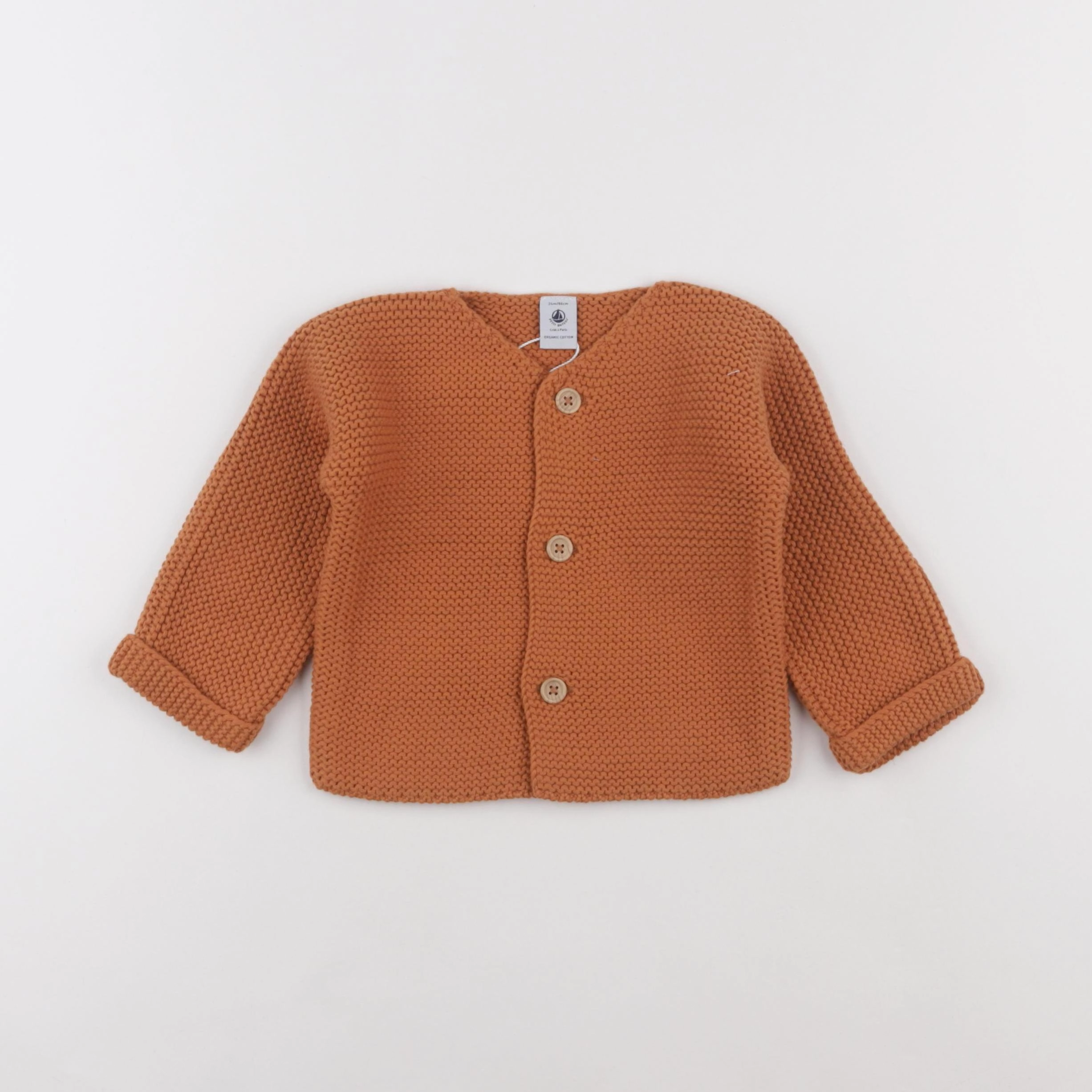 Petit Bateau - gilet orange - 24 mois