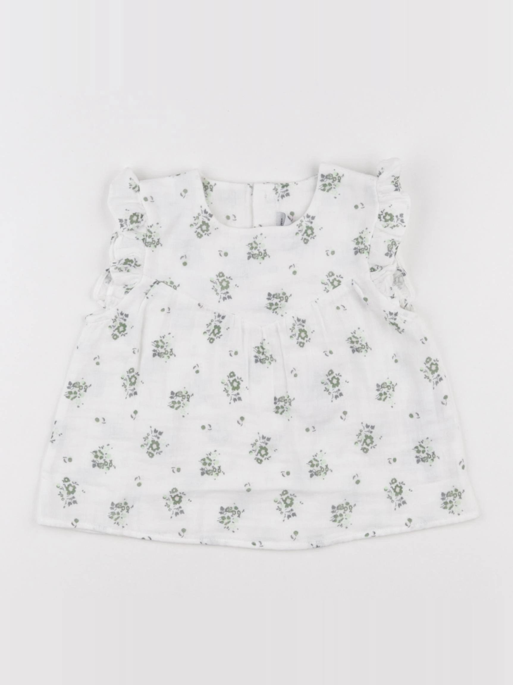 Petit Bateau - blouse vert - 18 mois