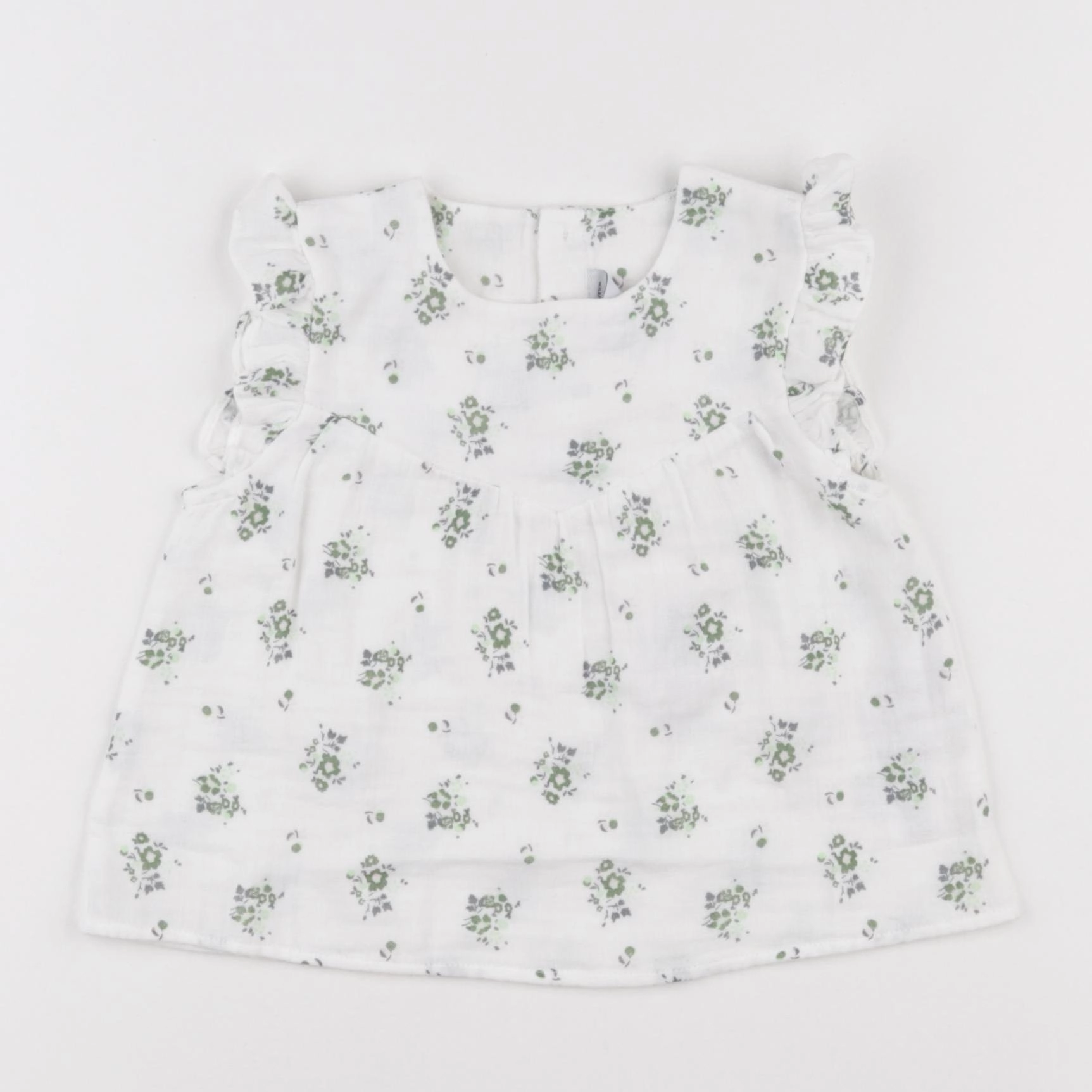 Petit Bateau - blouse vert - 18 mois