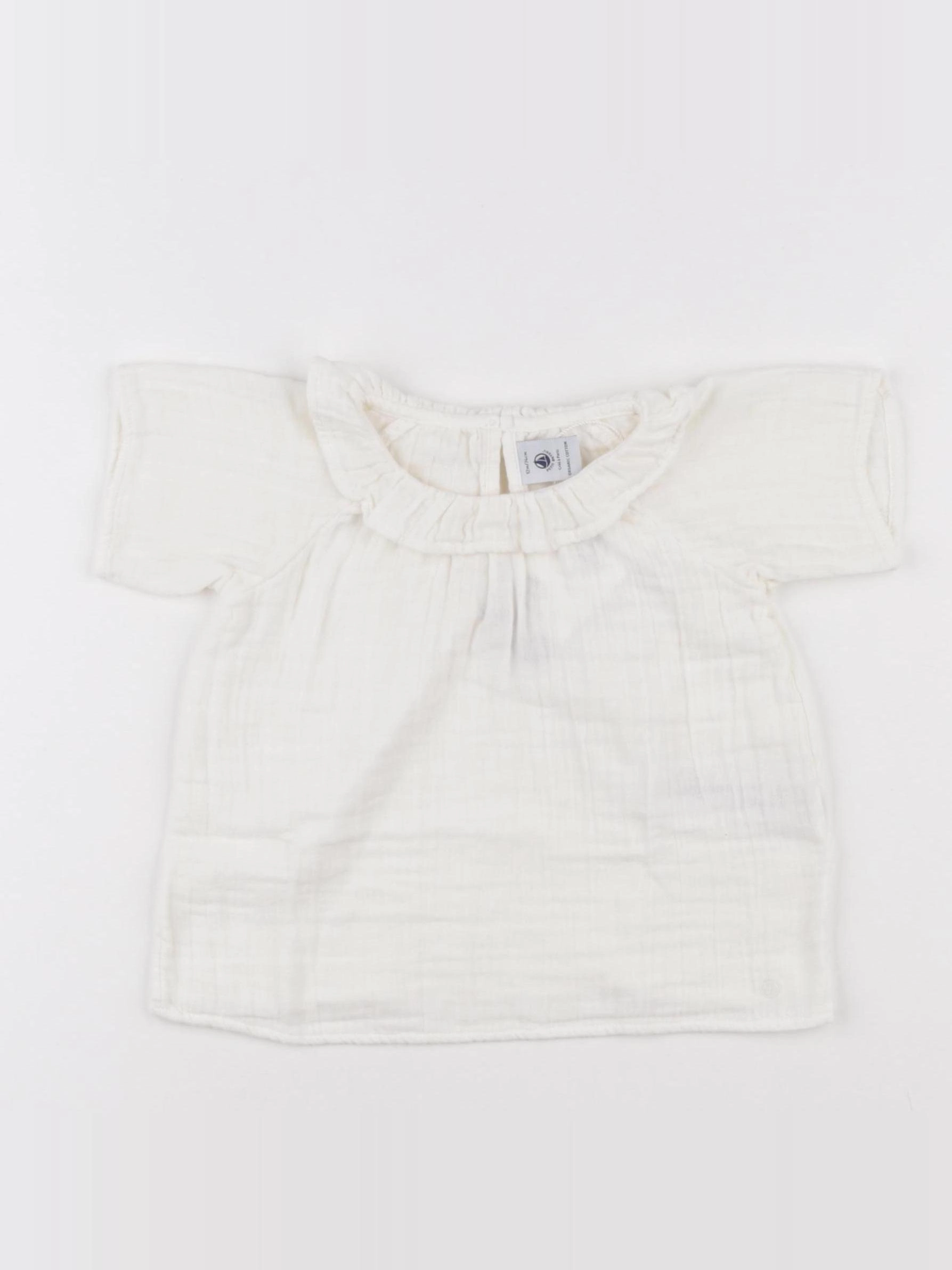 Petit Bateau - blouse beige - 12 mois