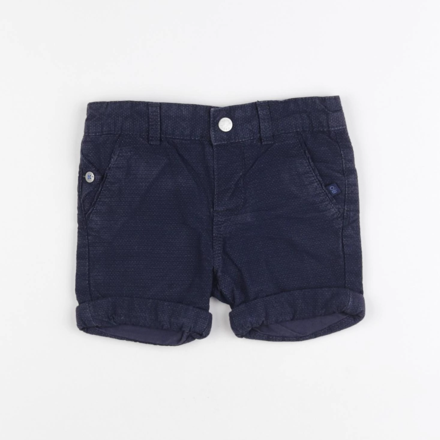 Obaïbi - short bleu - 6 mois