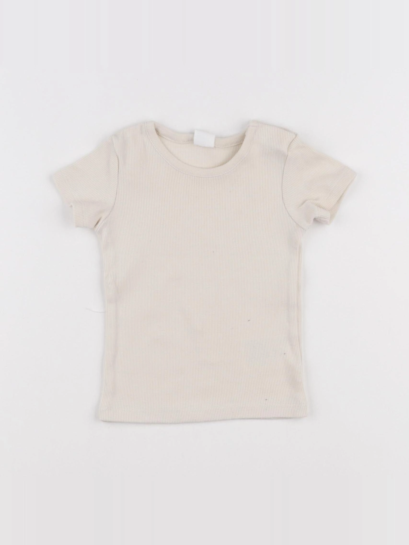 H&M - tee-shirt beige - 6/9 mois