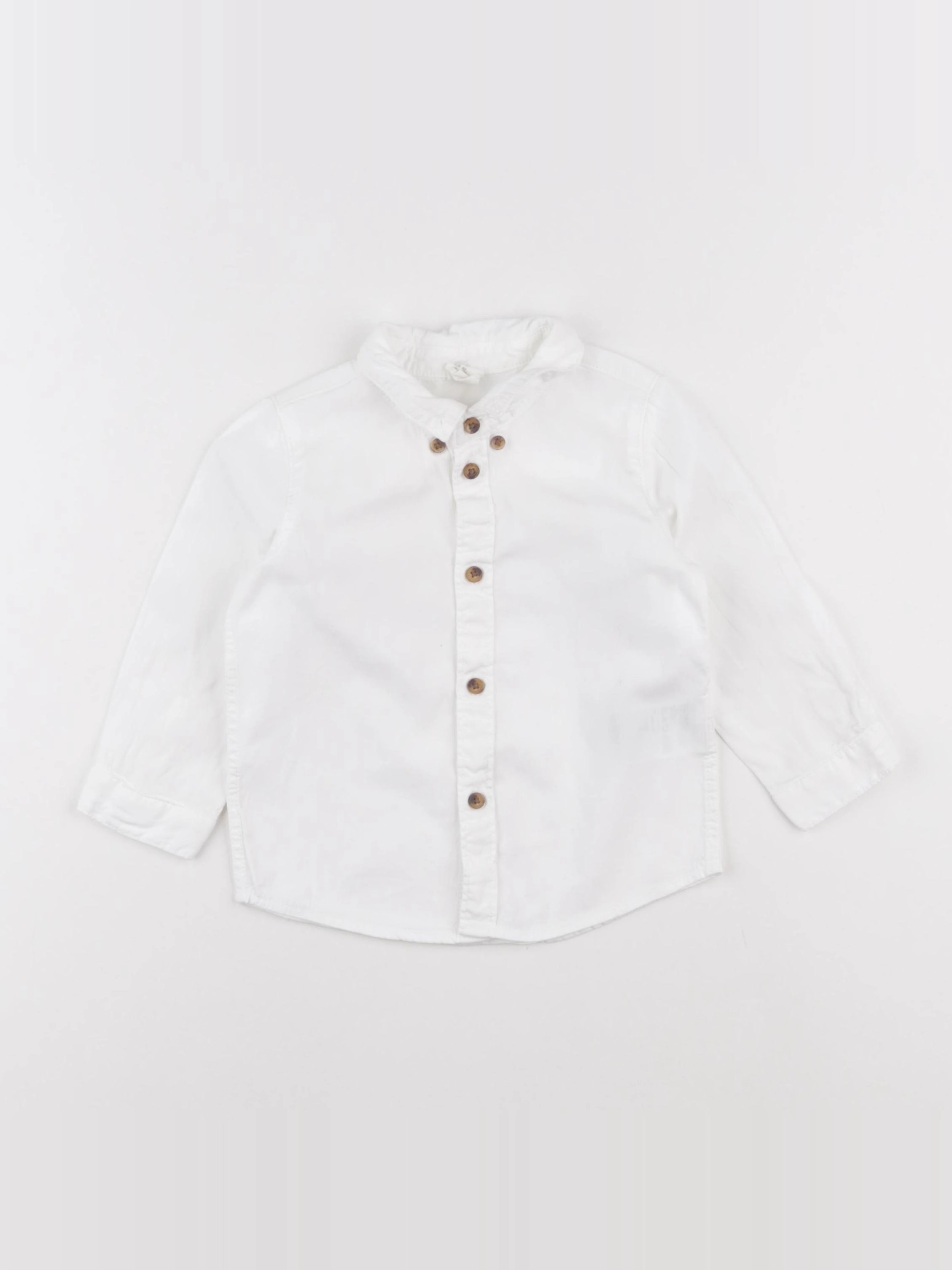 H&M - chemise blanc - 12/9 mois