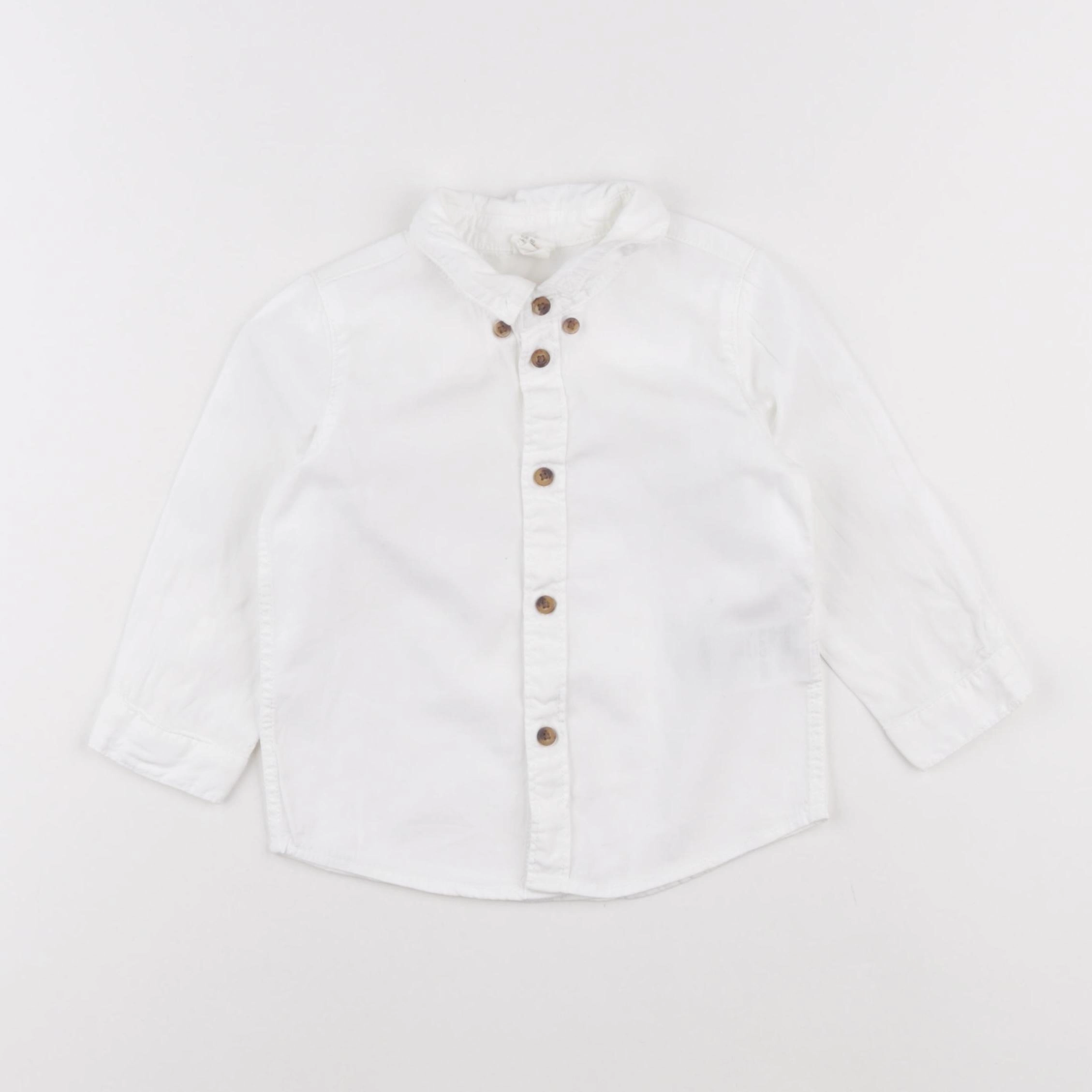 H&M - chemise blanc - 12/9 mois