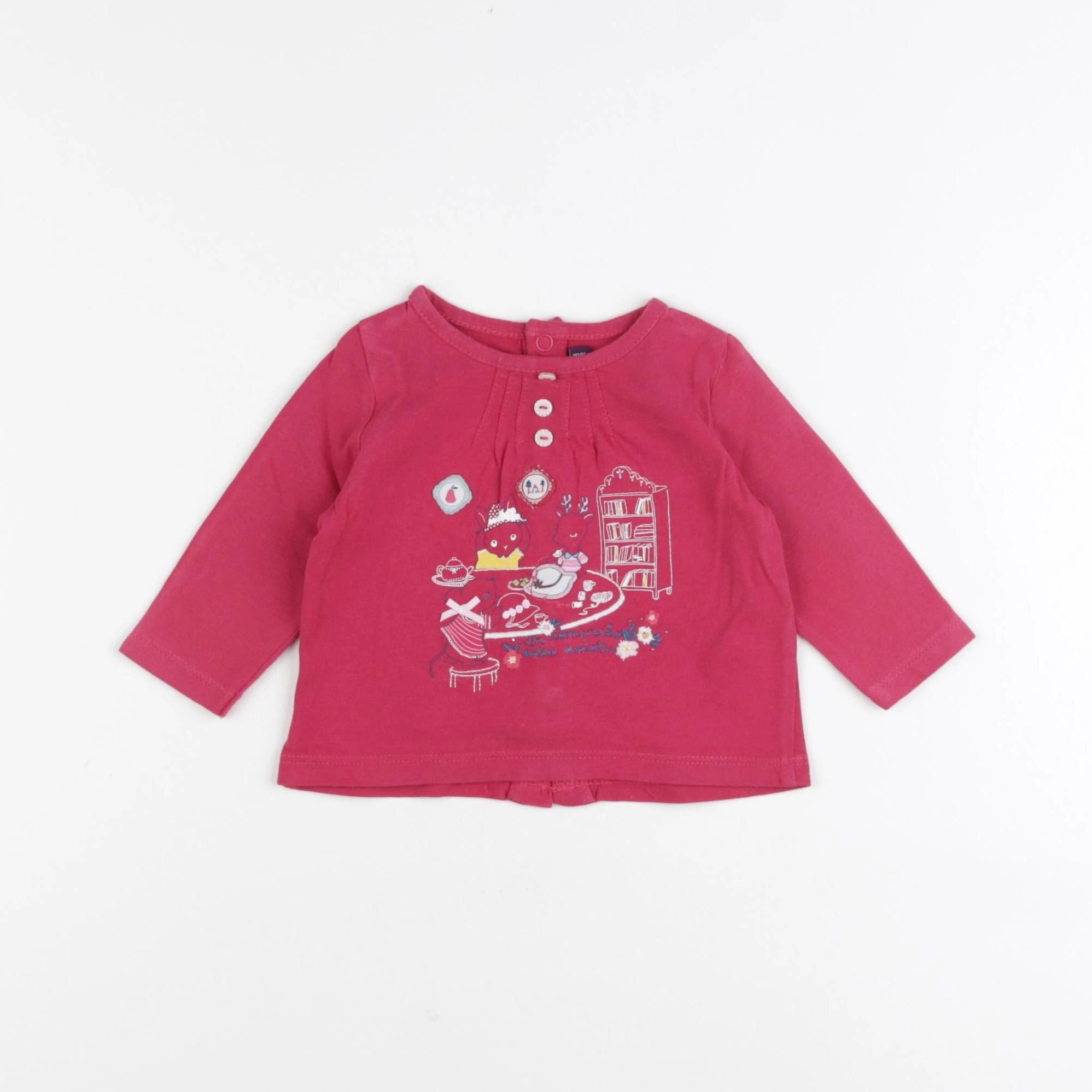Sergent Major - tee-shirt rose - 3 ans