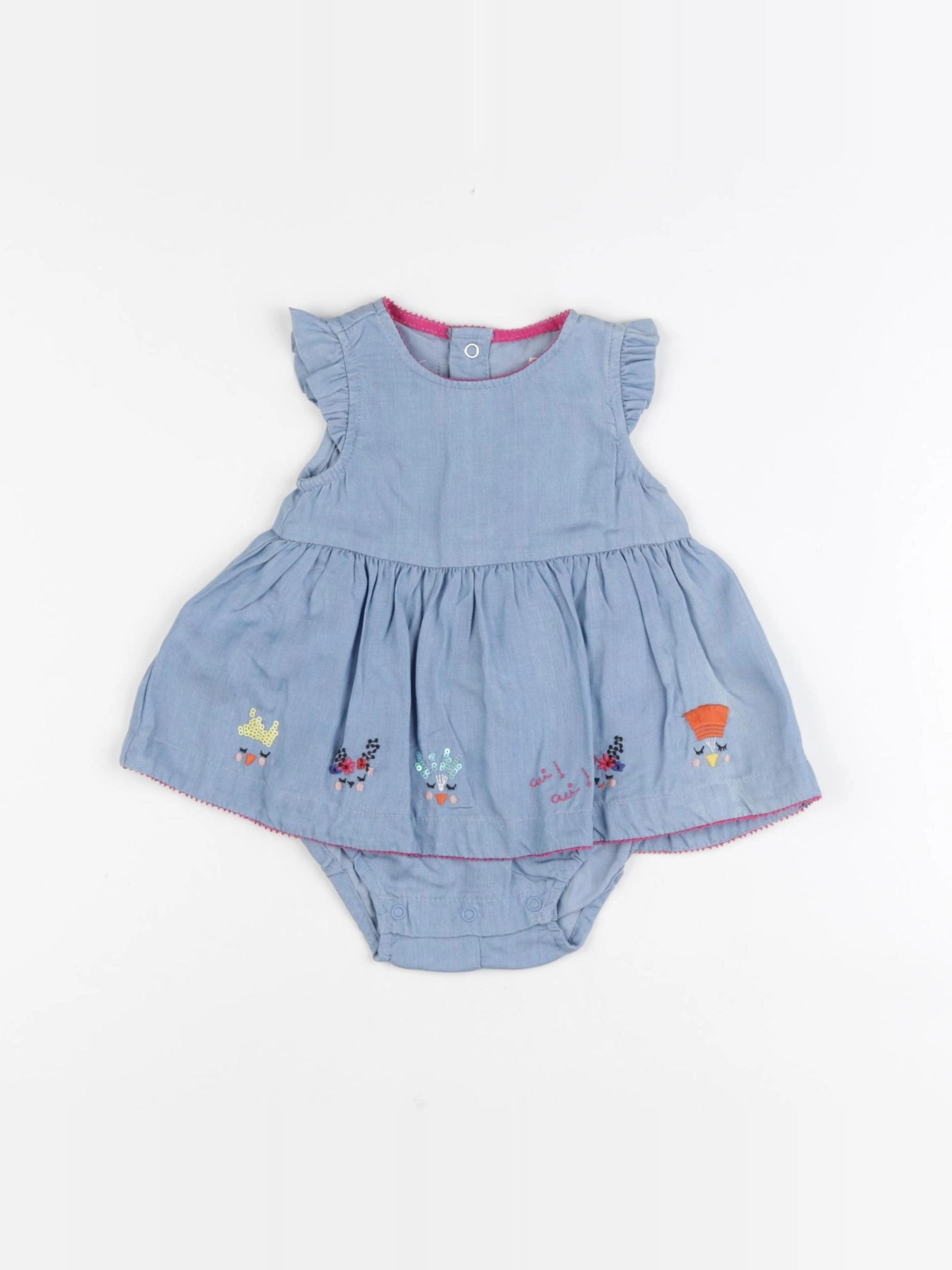 Catimini - robe bleu - 3 mois
