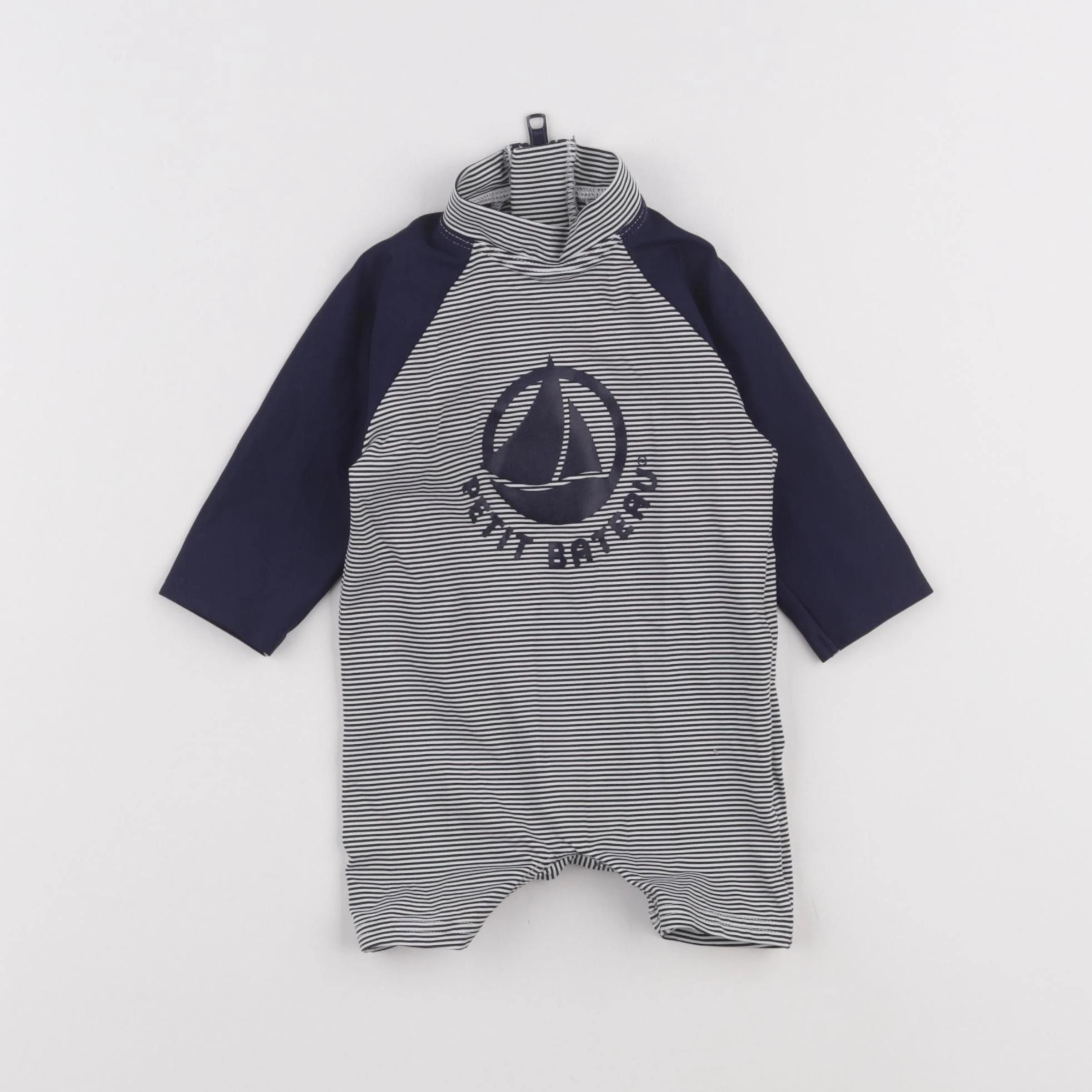 Petit Bateau - combi de bain bleu - 6 mois