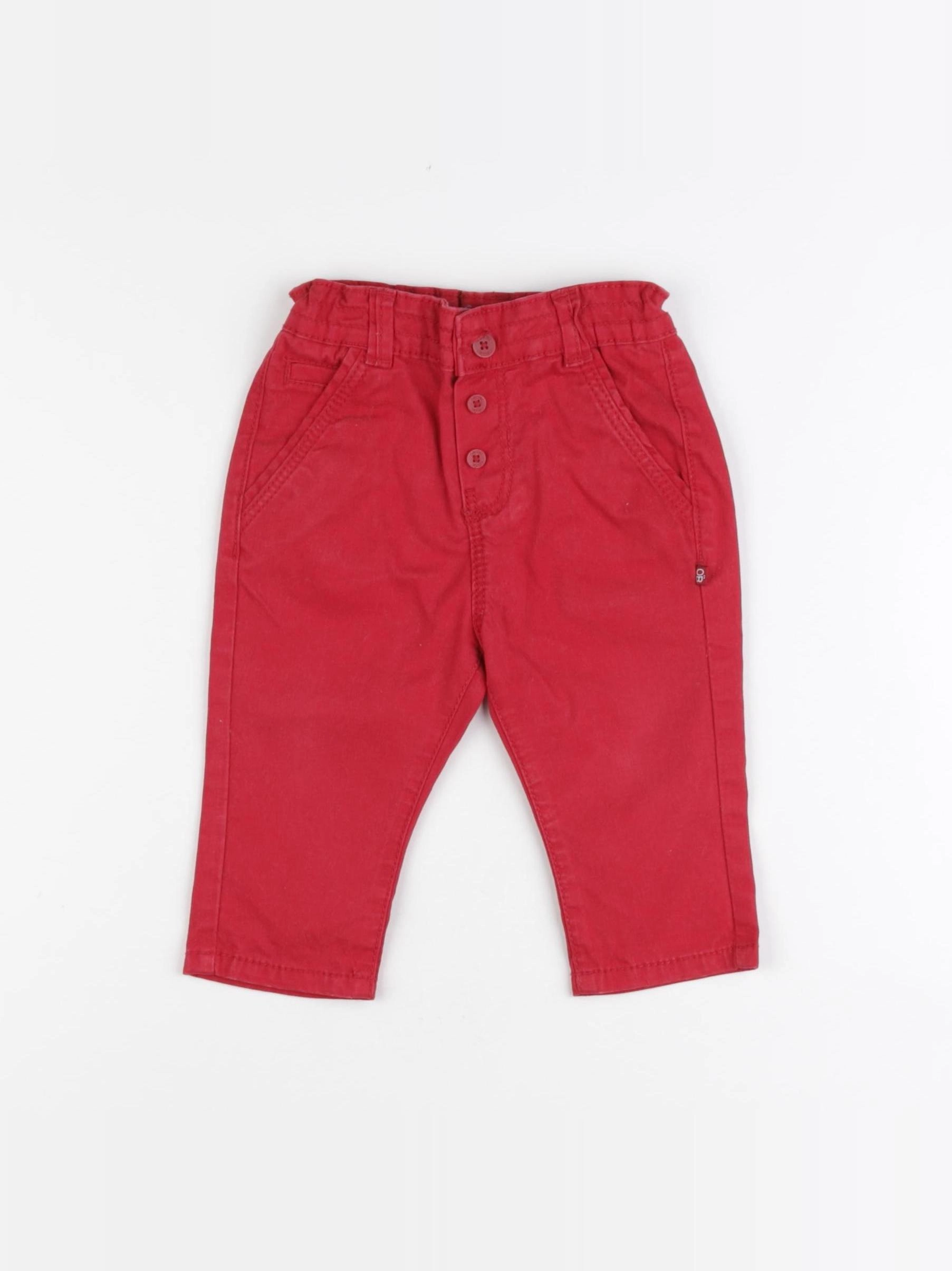 Obaïbi - pantalon rouge - 6 mois