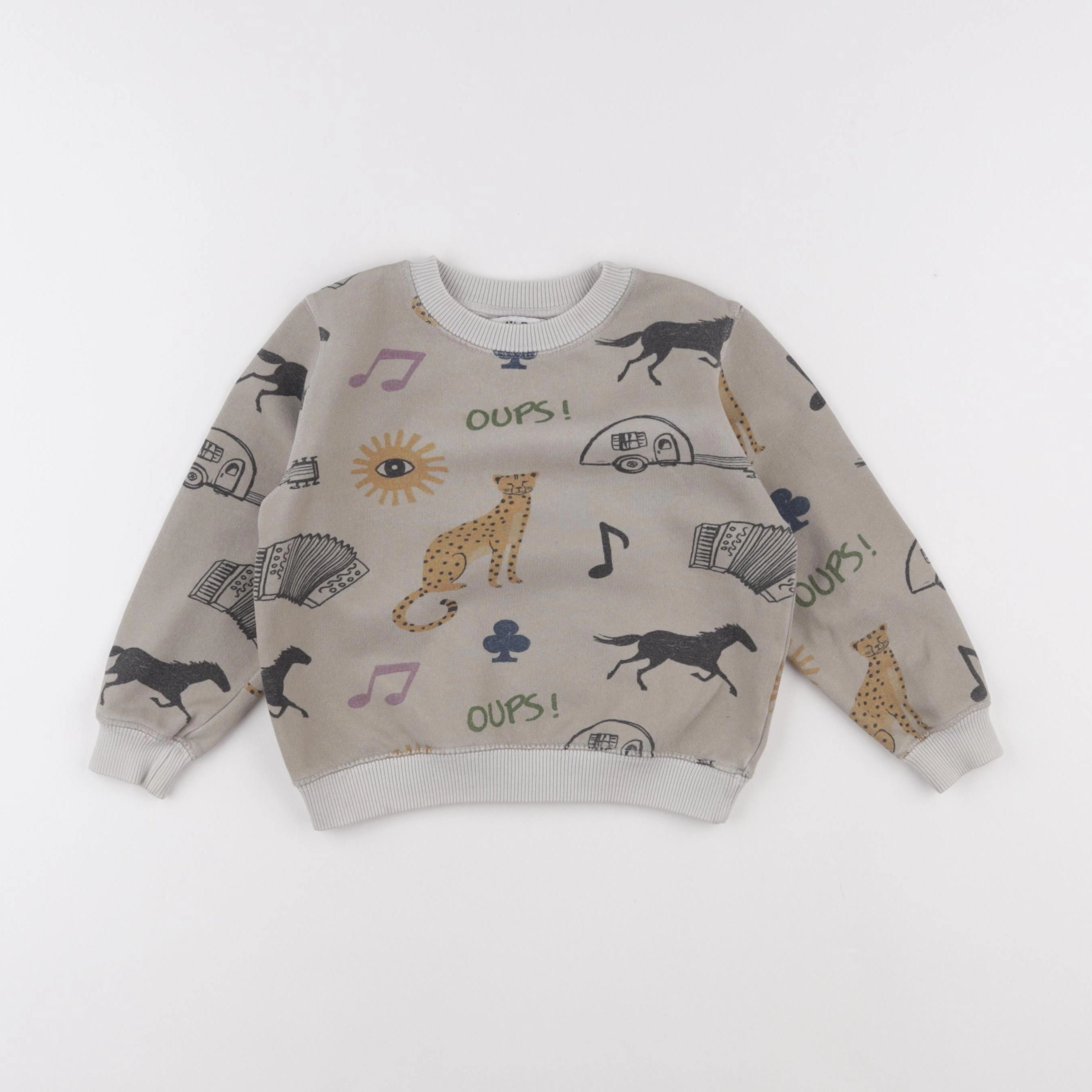Emile et Ida - sweat multicolore - 4 ans