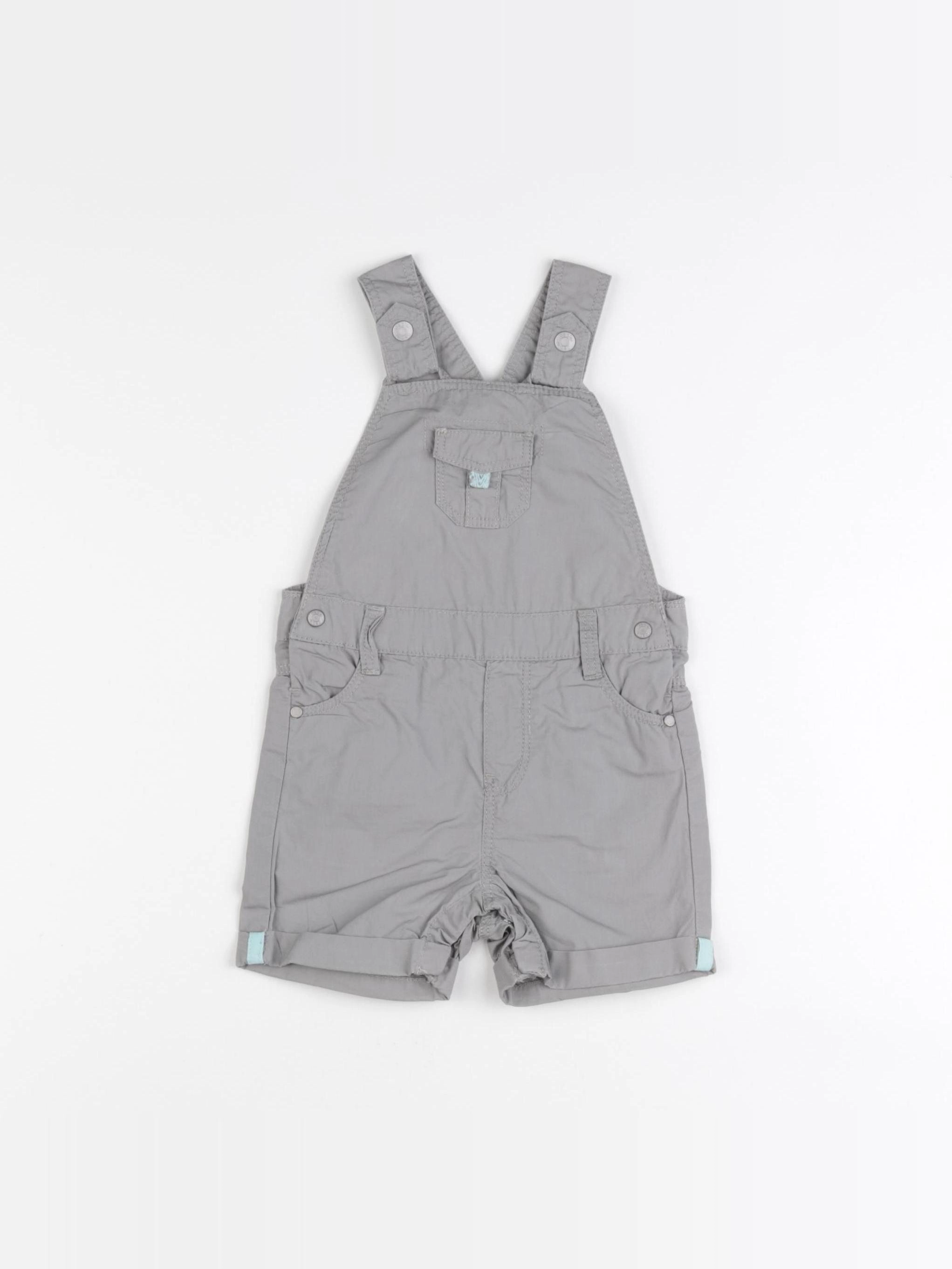 Obaïbi - salopette gris - 6 mois